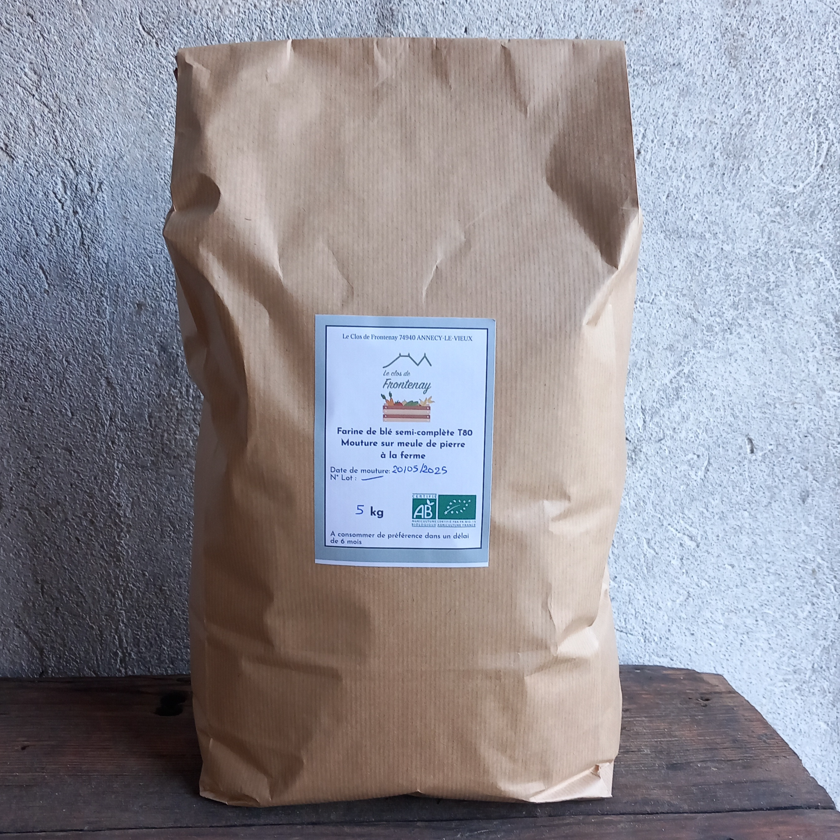 Farine de blé semi-complète T80 - 5kg