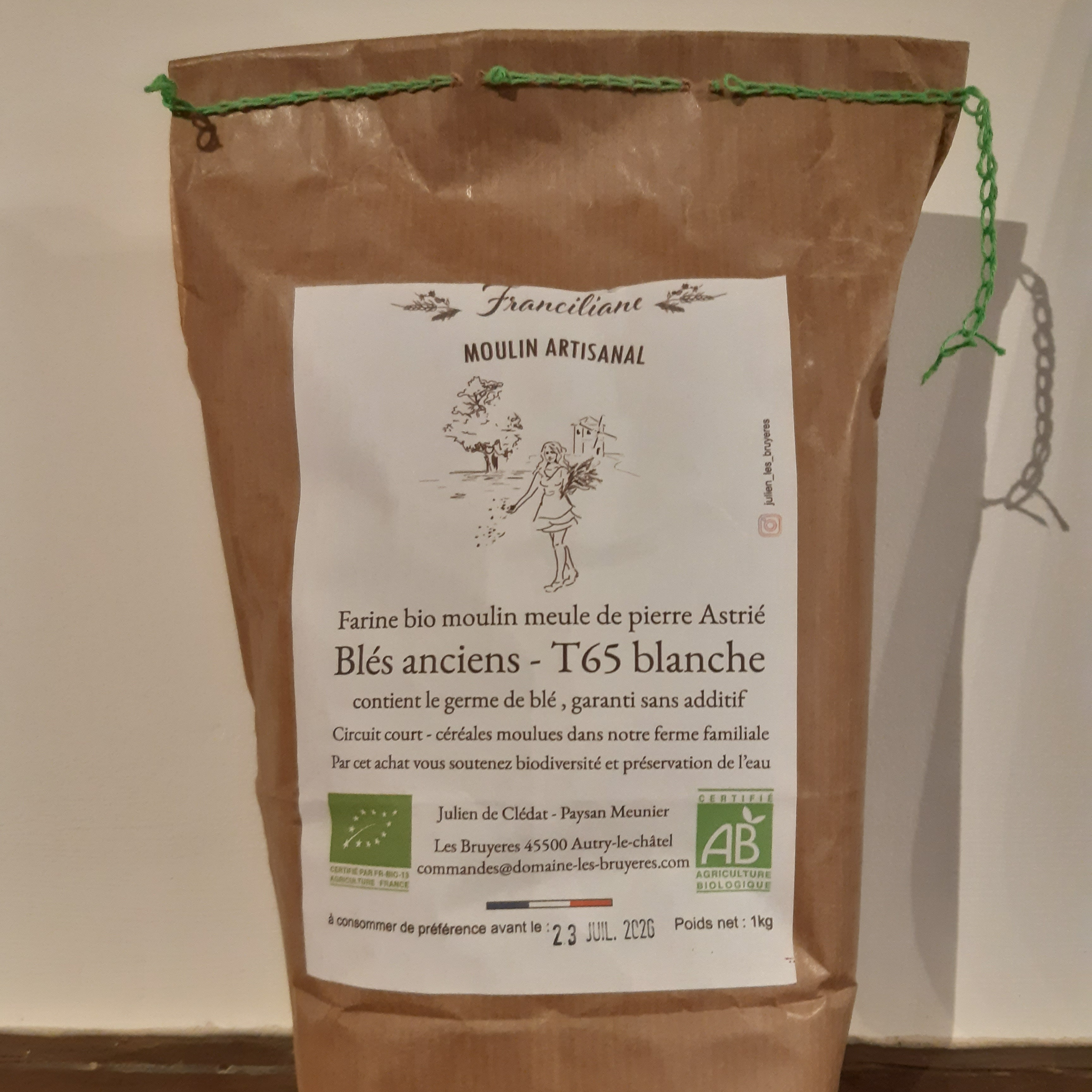 FARINE BLÉS PAYSANS T65 BLANCHE 1 KG