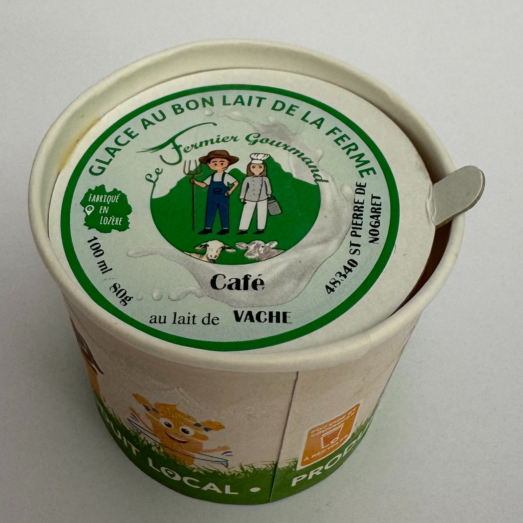 Crème glacée Vache Café
