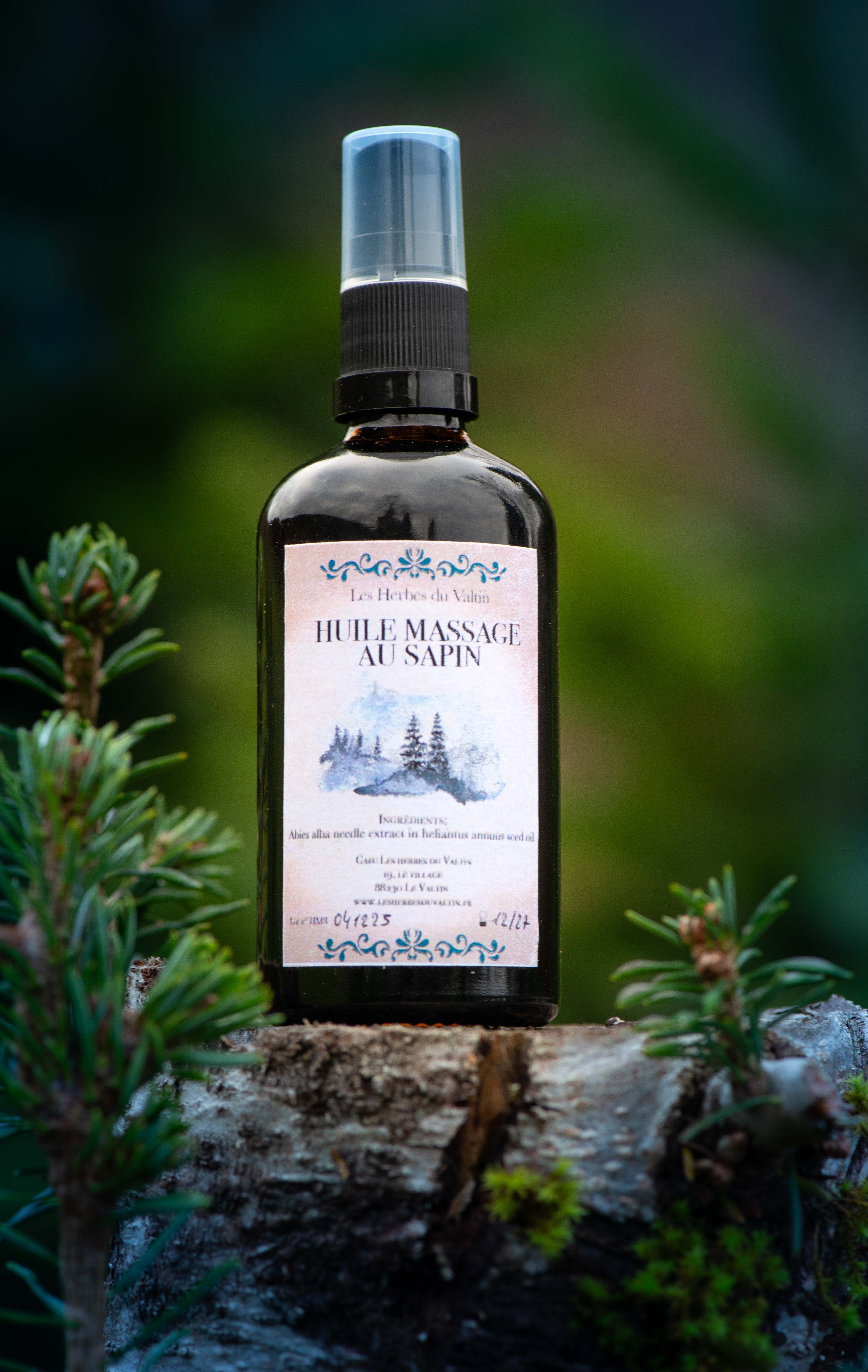 Huile de massage au sapin des Vosges - 100ml