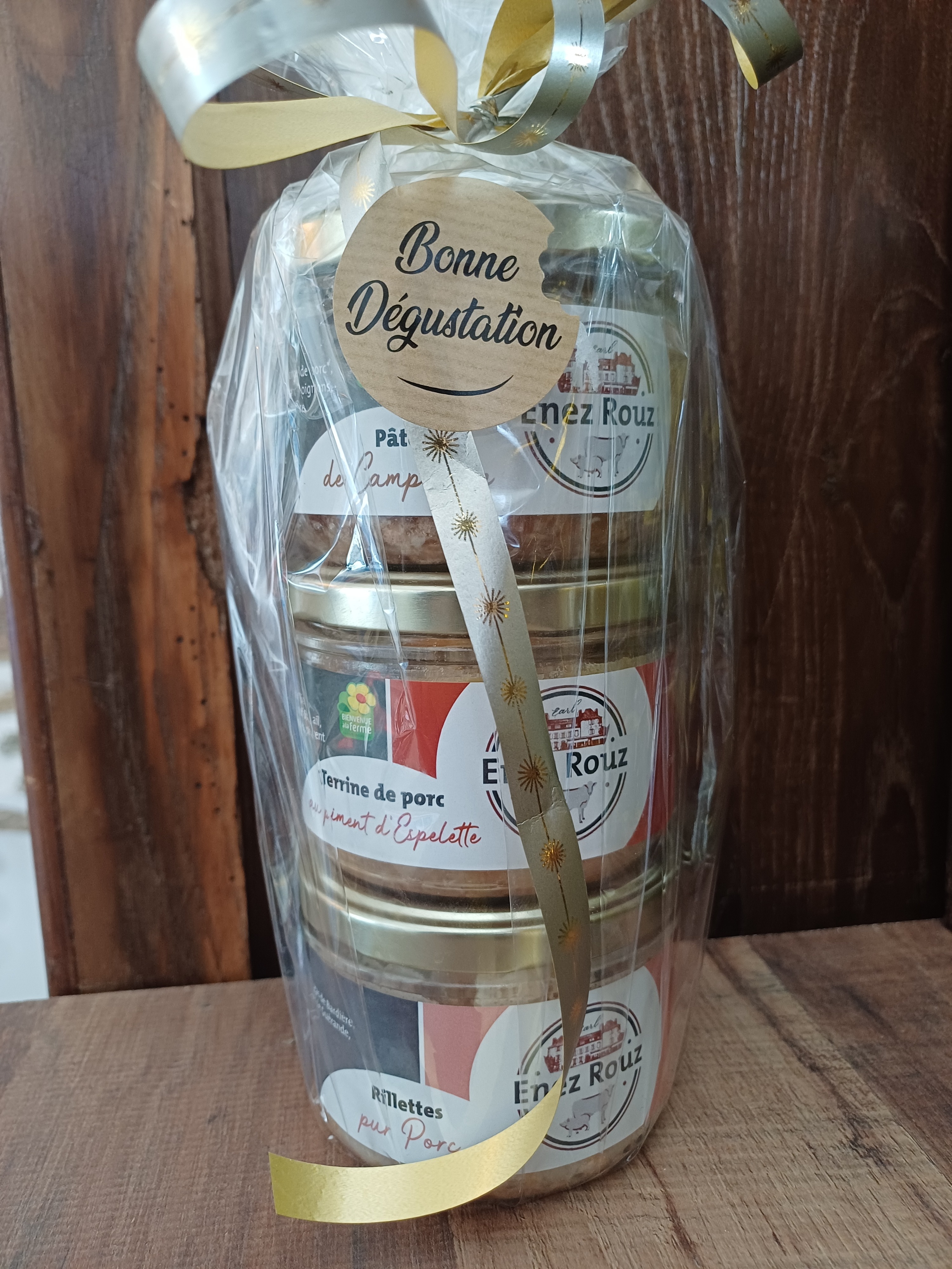 Lots de Terrines 3x190g Campagne, Espelette et Rillette