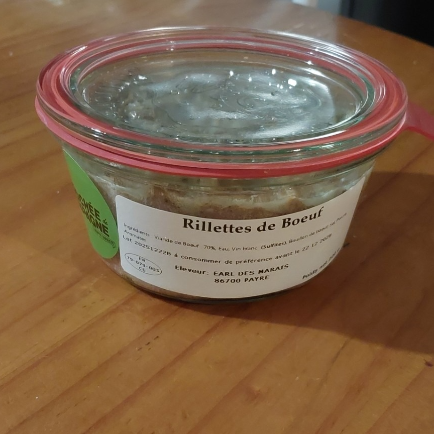 Bocal Rillettes non Bio - 200g