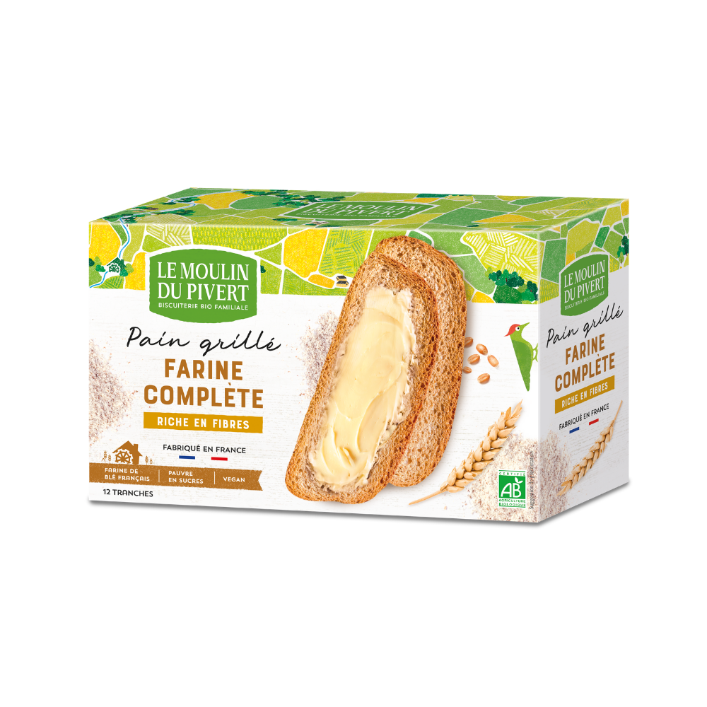 Pain grillé / Farine complète - 250g