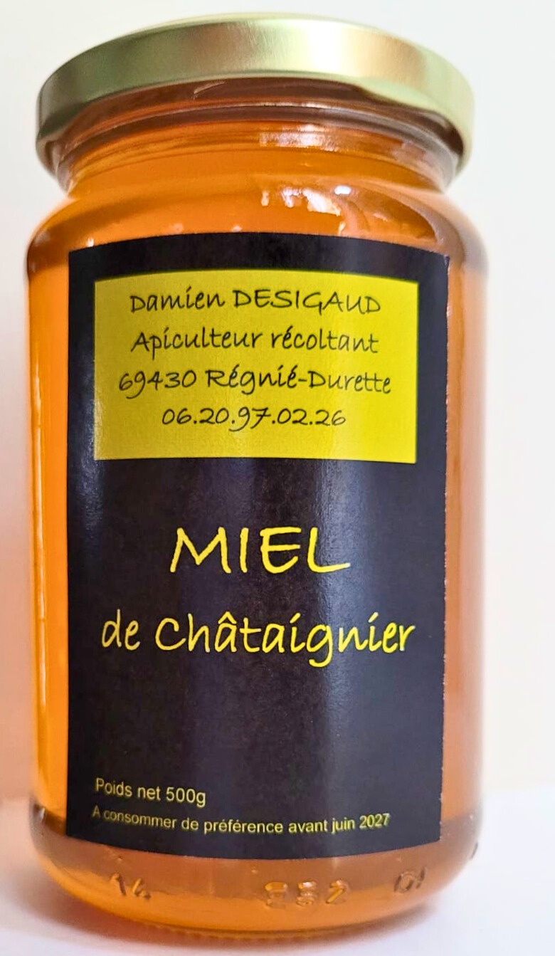 Pot de miel de Châtaigner (500 gr)