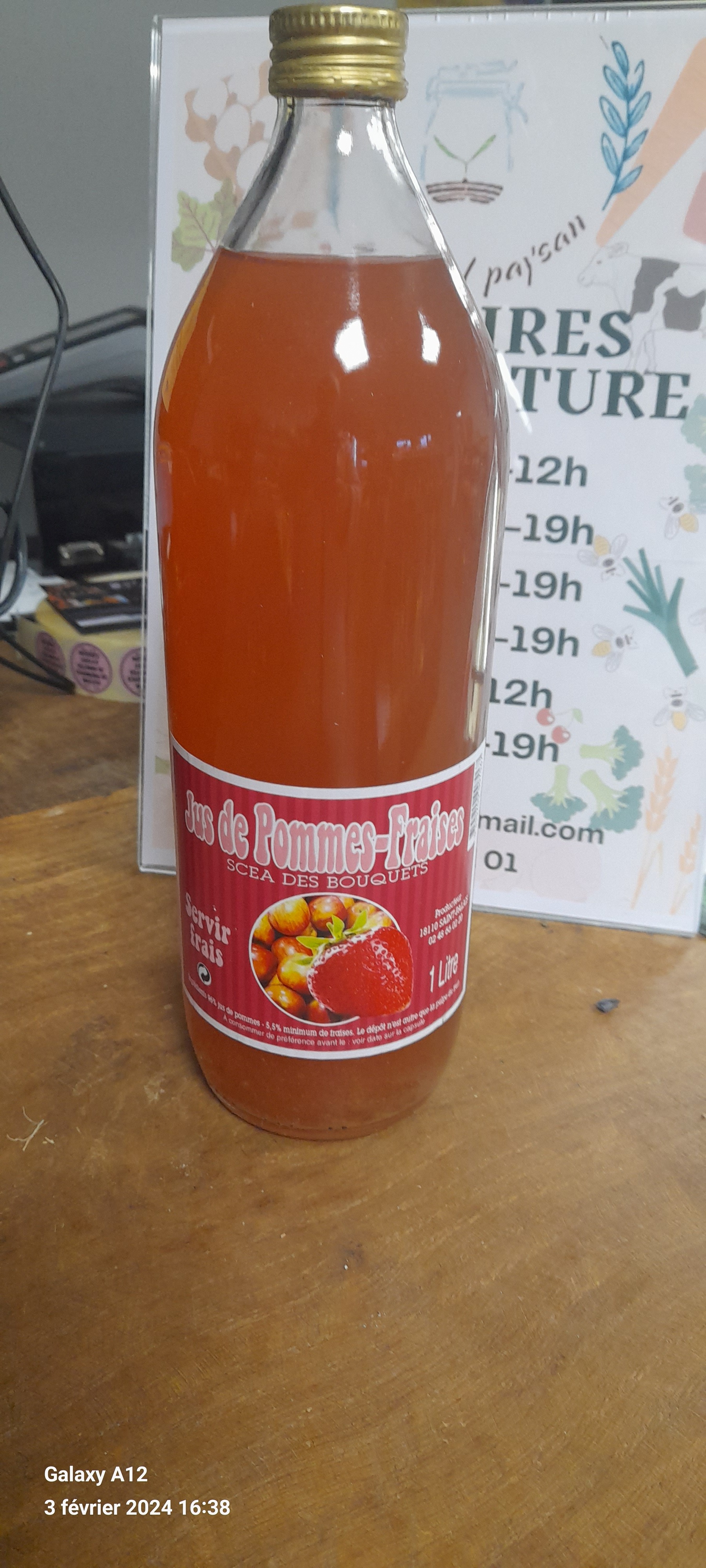Jus Pommes Fraises 1L