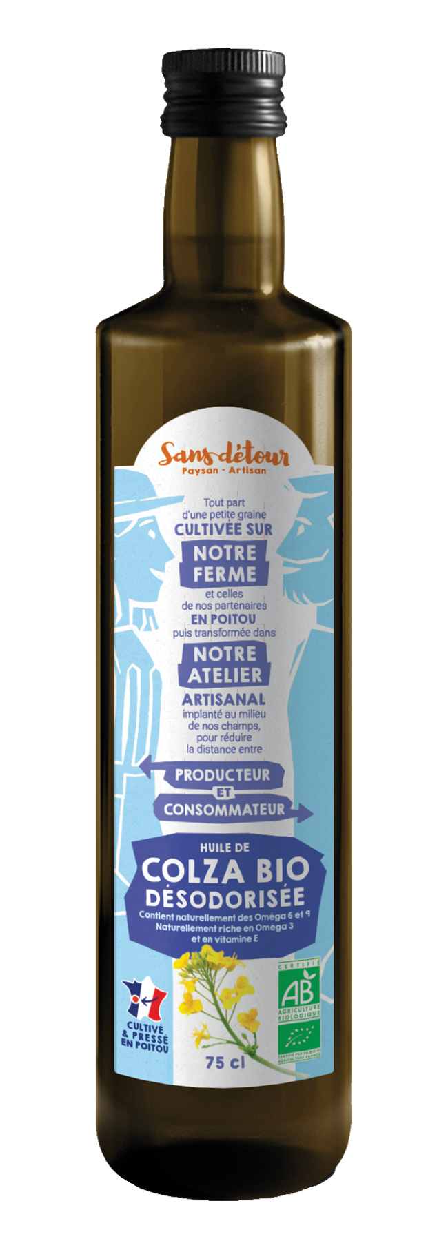 Huile de colza désodorisée - 0,75l