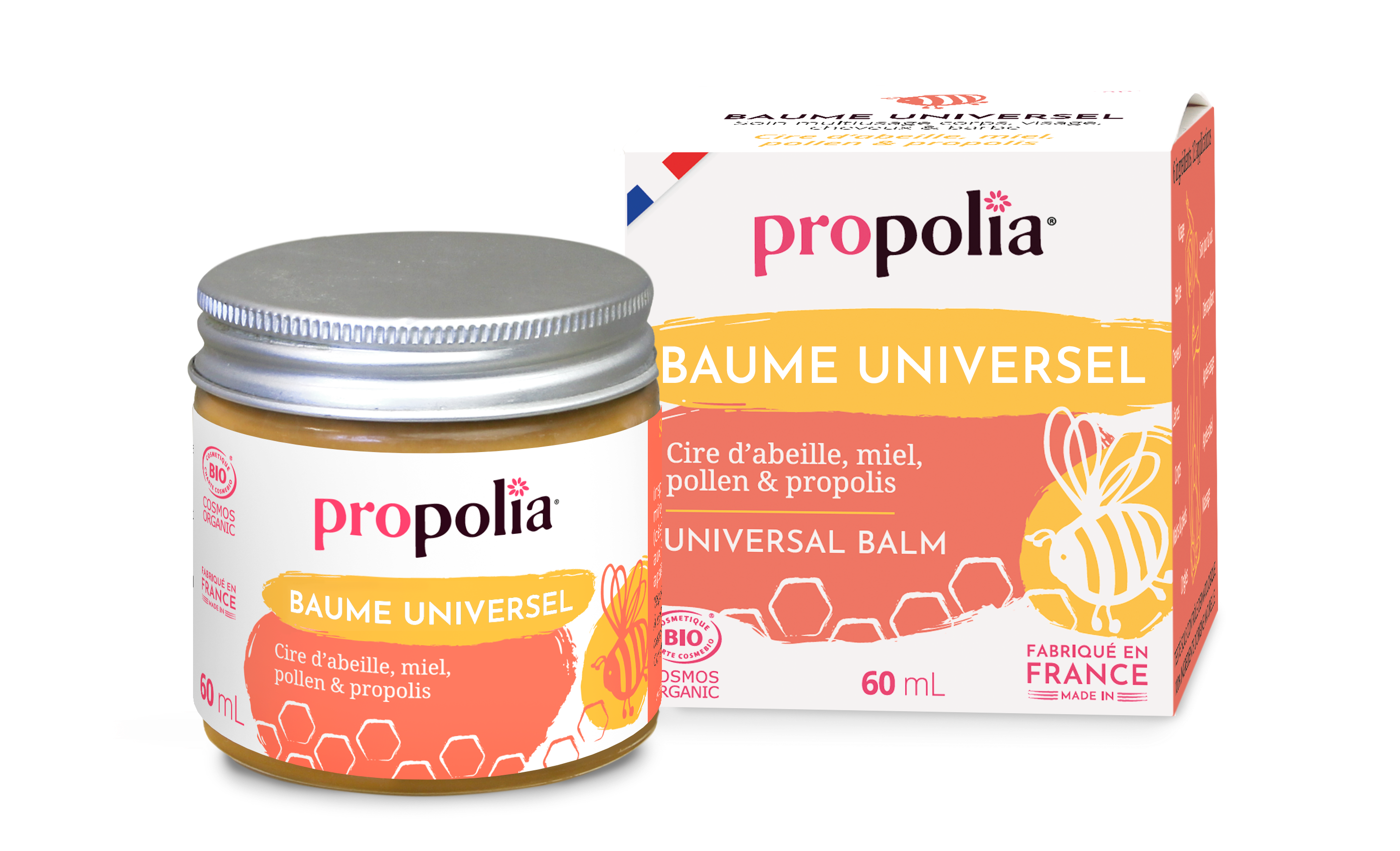 Baume universel - Miel, propolis, pollen & cire d'abeille