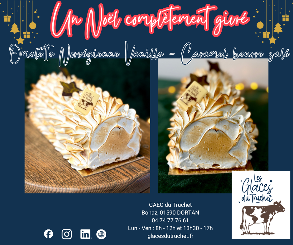 Omelette Norvégienne 10 personnes Vanille/Caramel au Beurre Salé