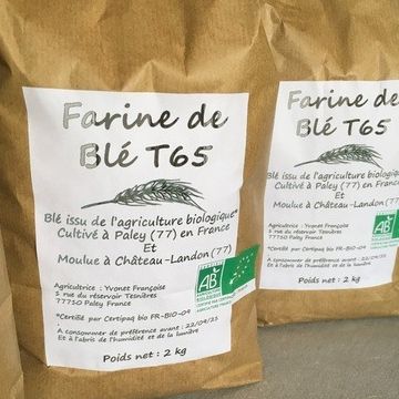 Farine de blé bio T65 - 2kg - Les Poulettes de Paley