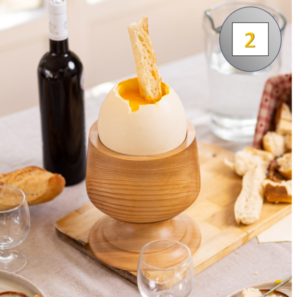 Colis (2,6 kg à 3 kg) livr° incluse : 2 OEUFS FRAIS d'autruche