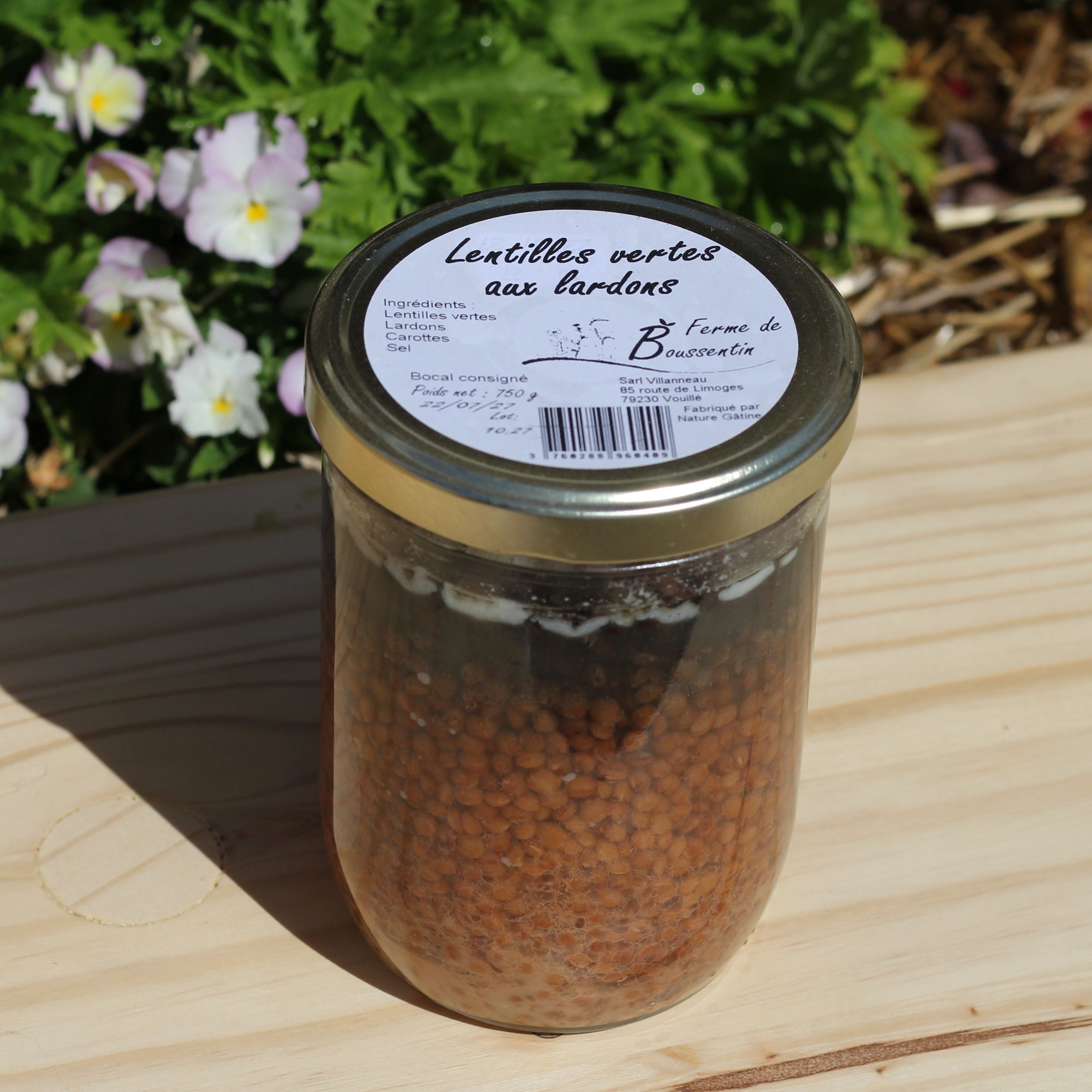 Lentilles Vertes aux Lardons 750 g