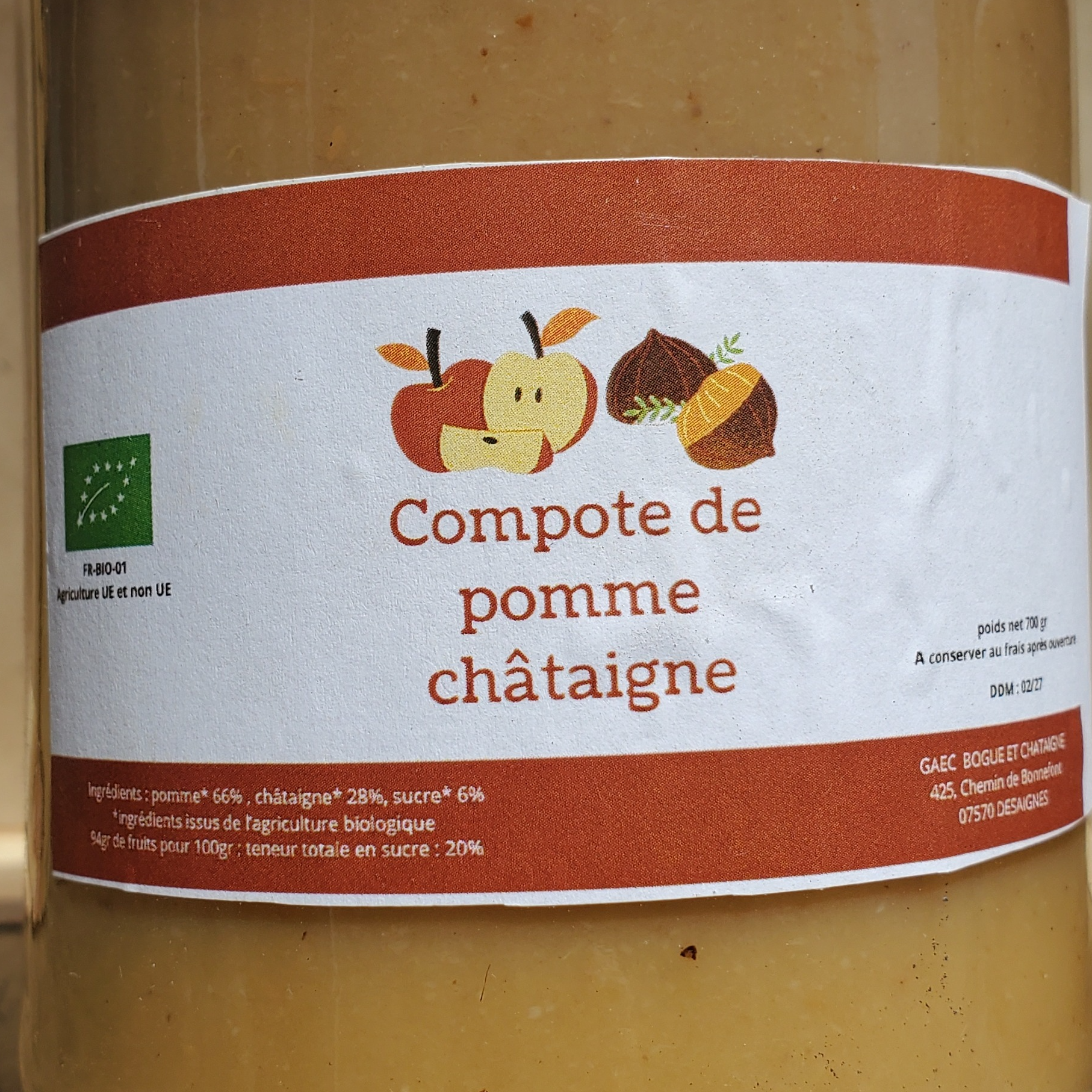 Compote De Pomme Chataigne - 700g