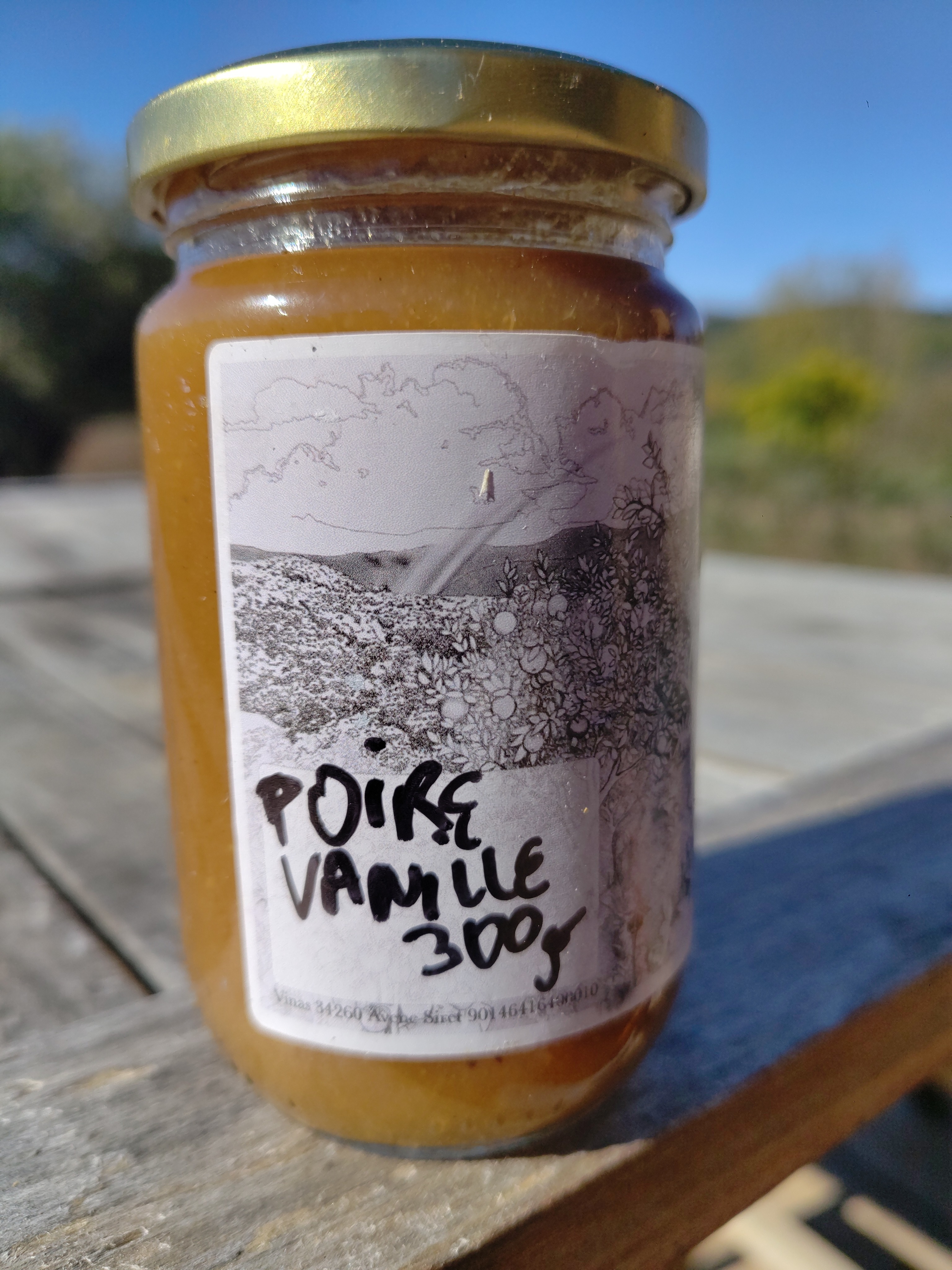 Confiture Poire/ Vanille de la Réunion 300gr