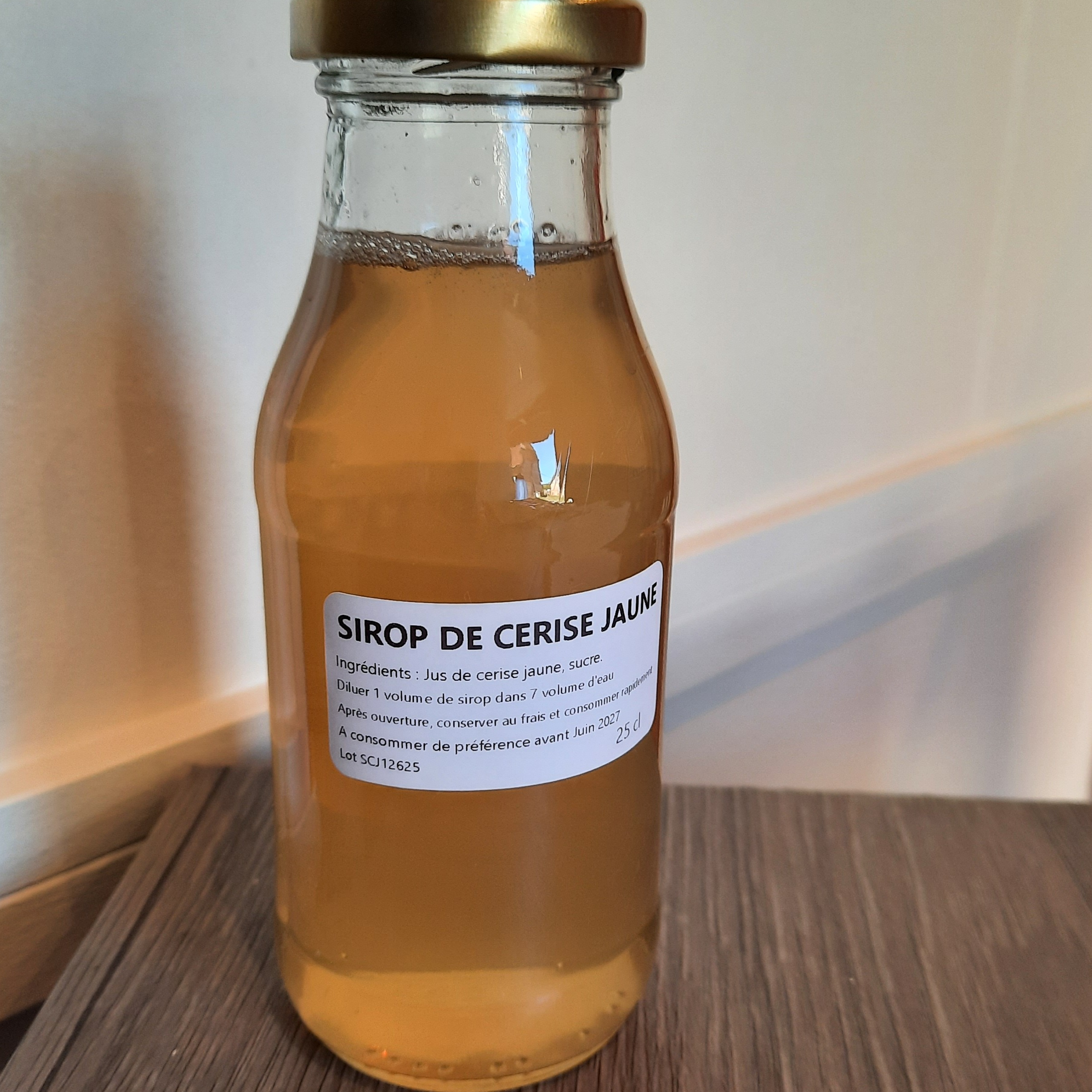 Sirop de cerise jaune - 250ml