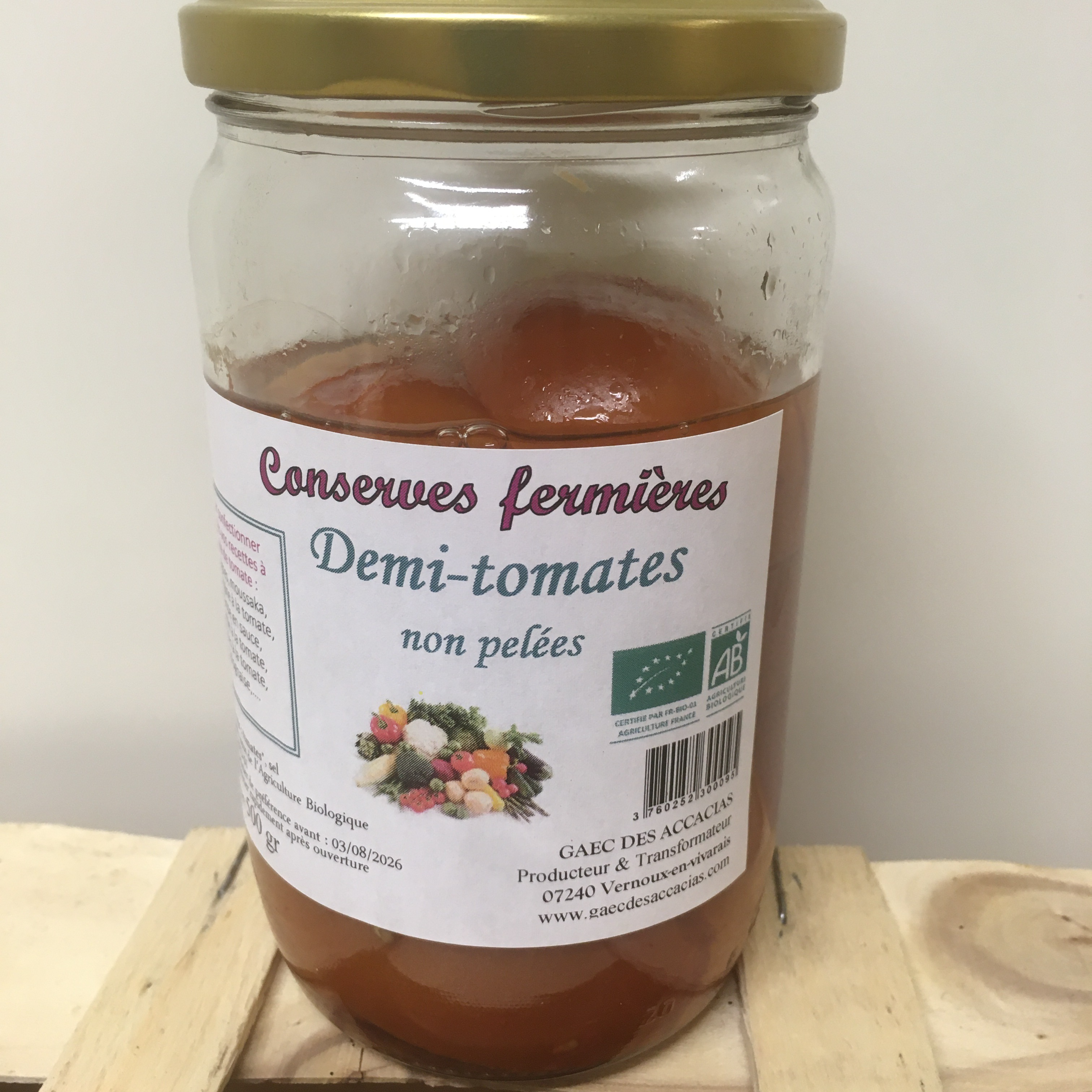 Tomates non pelée - 500g