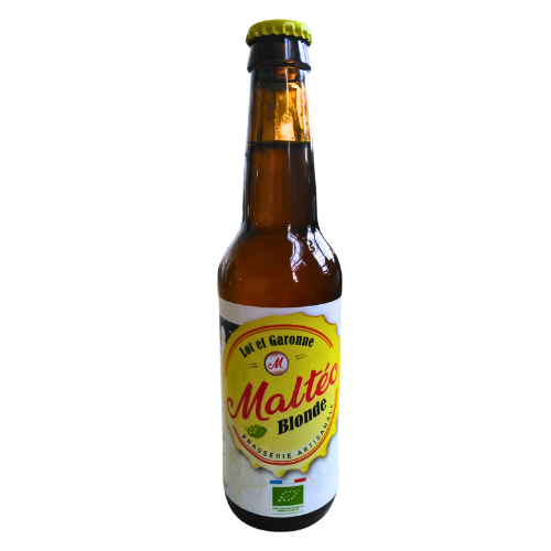 Bière blonde artisanale 33 cL, Alc 5,5°