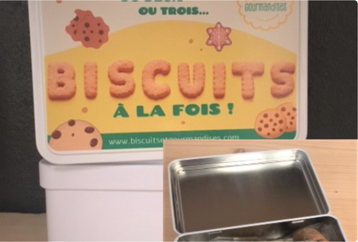 Boîte à biscuits avec des biscuits trop bons ! - 140g