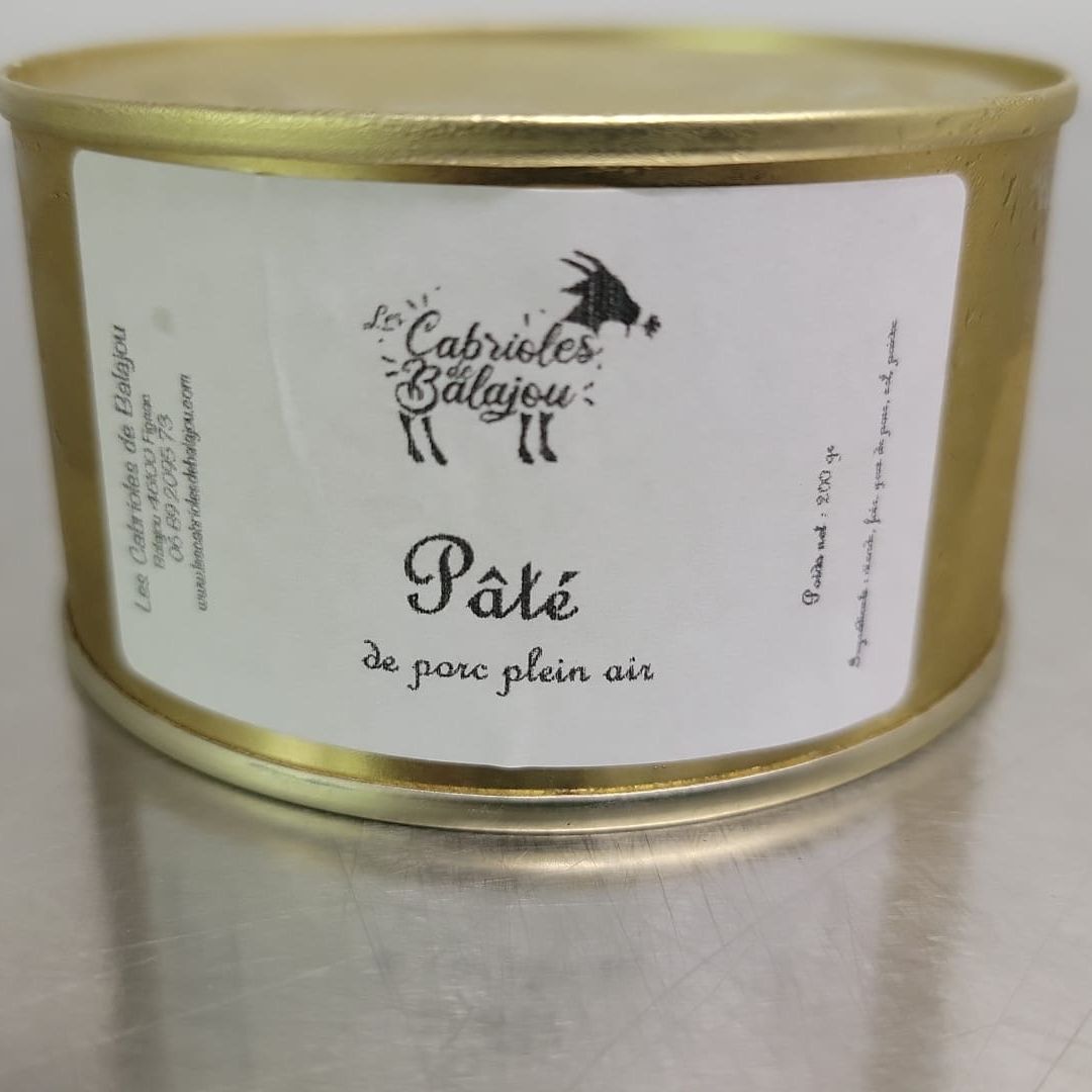 Pâté de porc fermier plein air - 200g