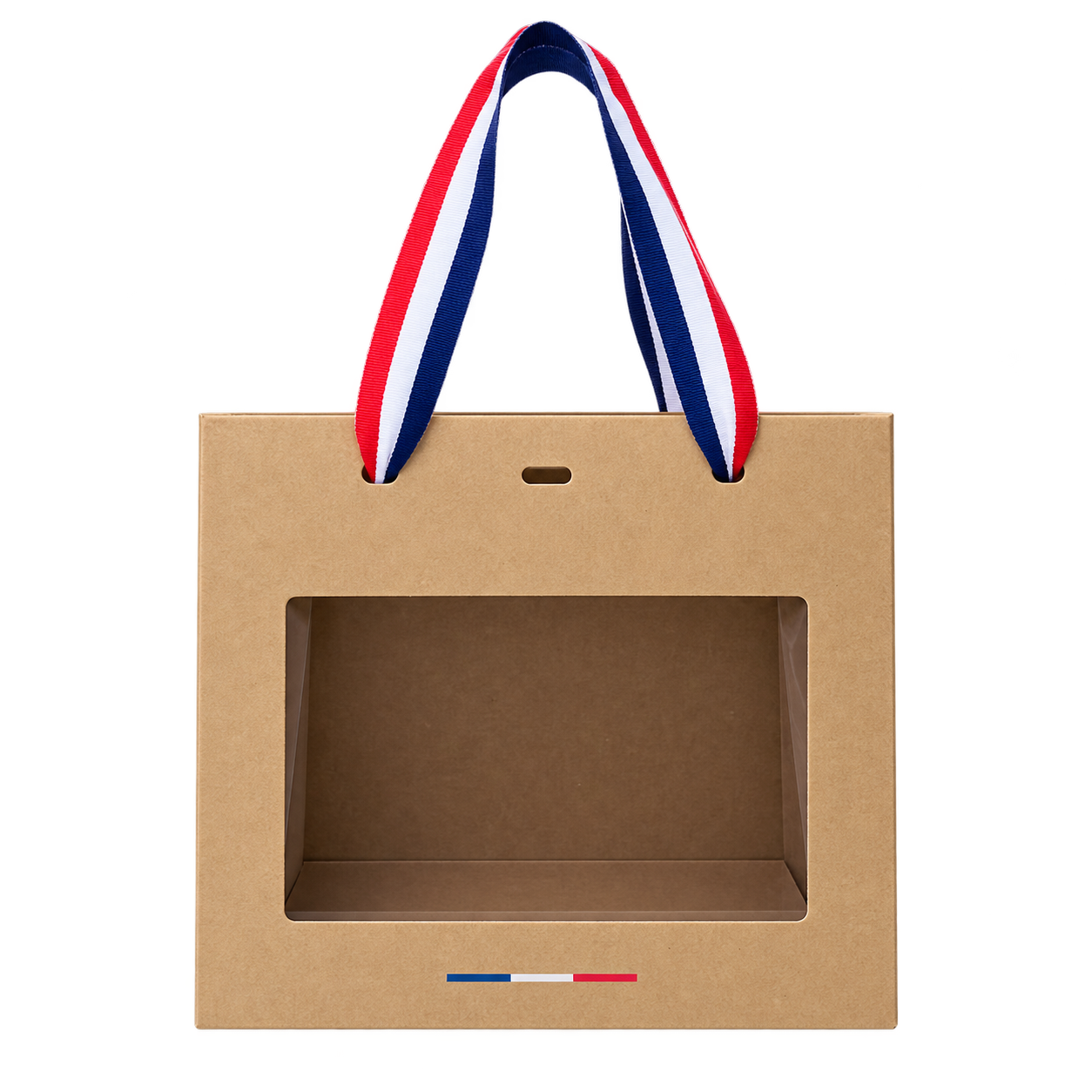 Sac kraft tricolore petit 20x10x17cm