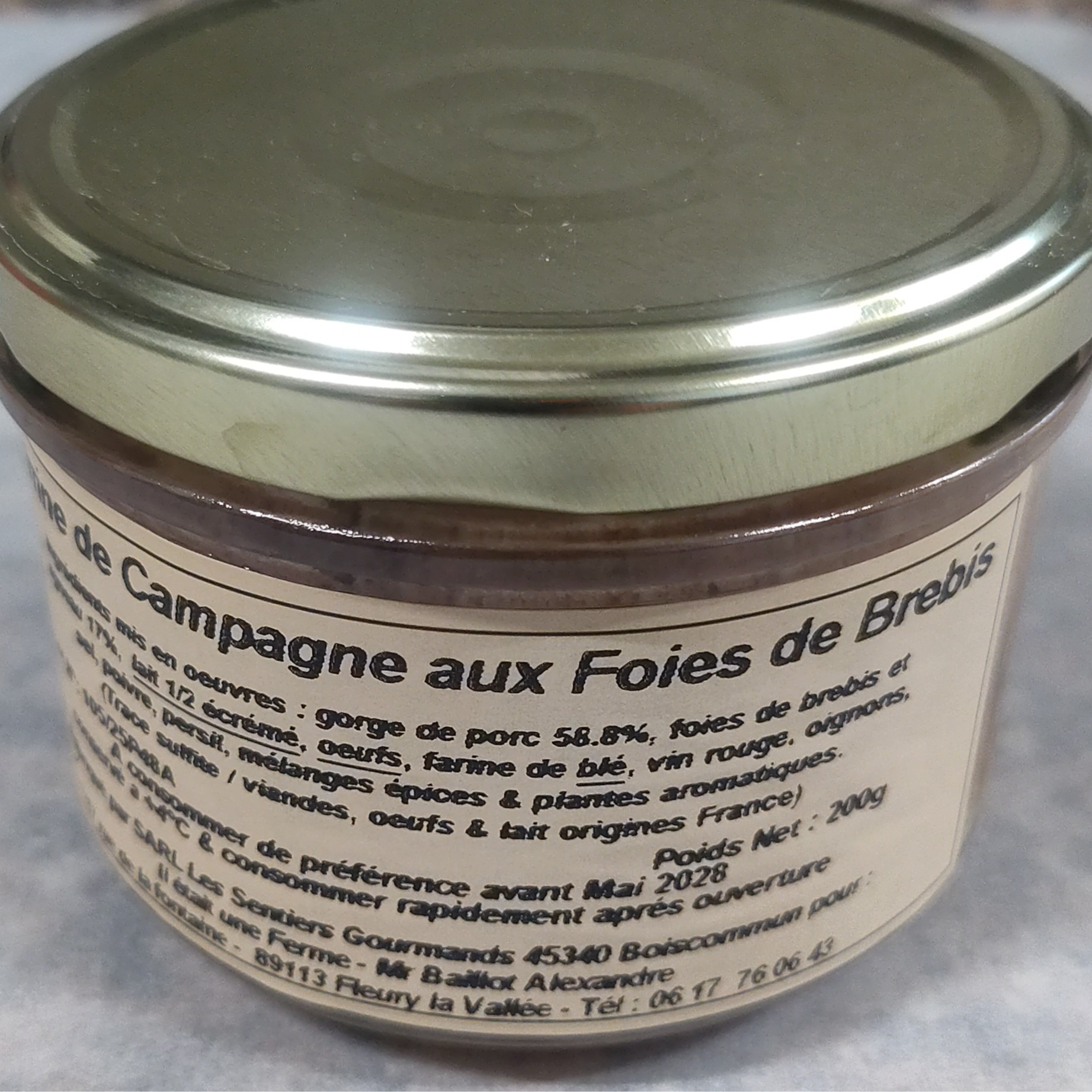 Terrine de campagne aux foies de brebis