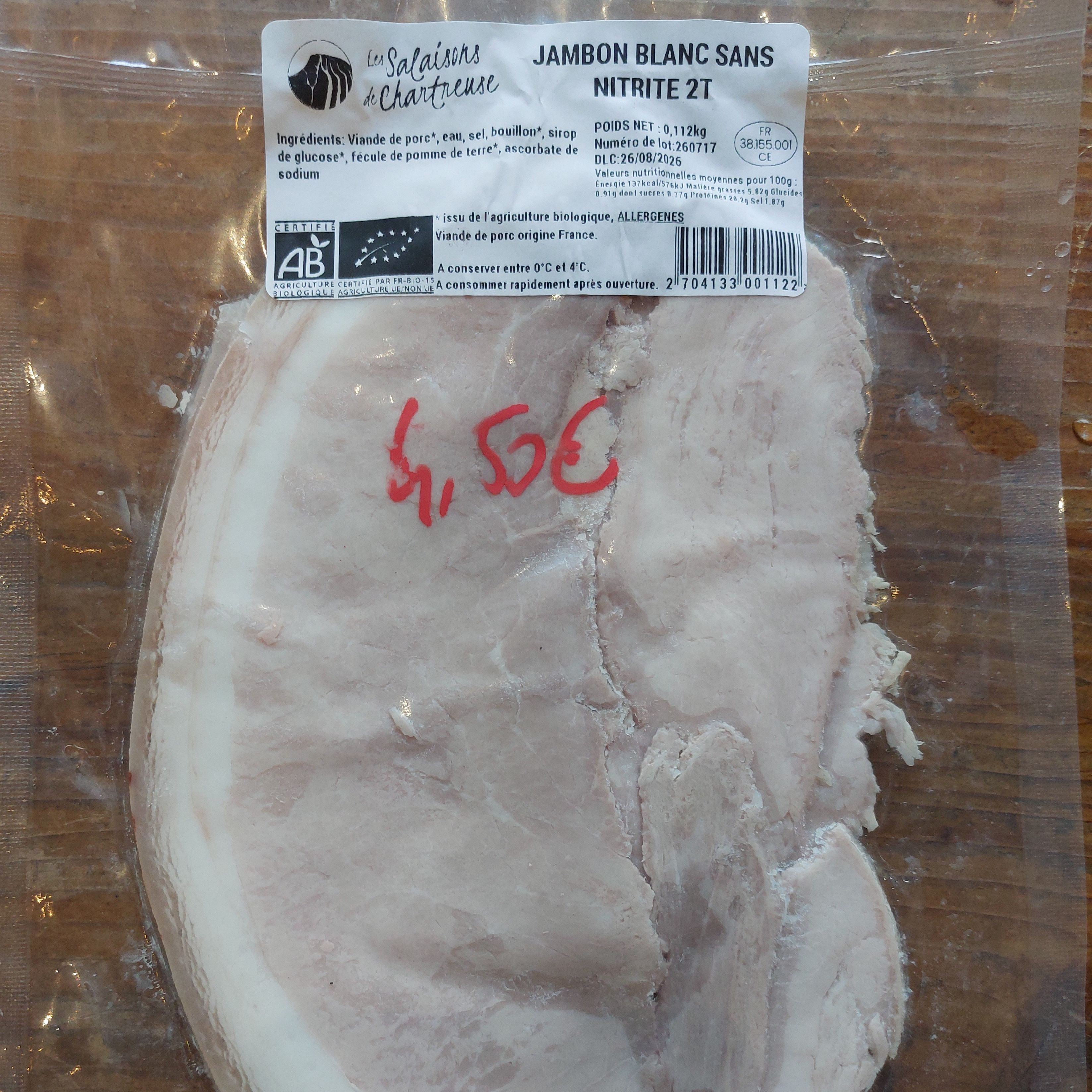 Jambon blanc 2 tranches