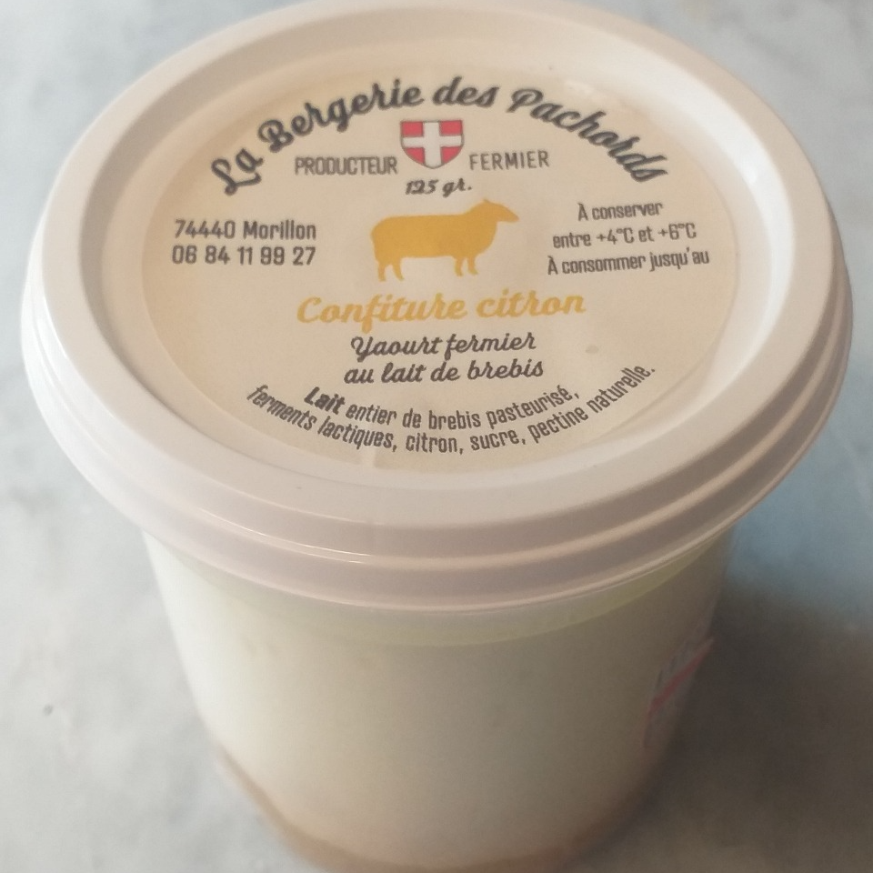 Yaourt au lait de brebis citron