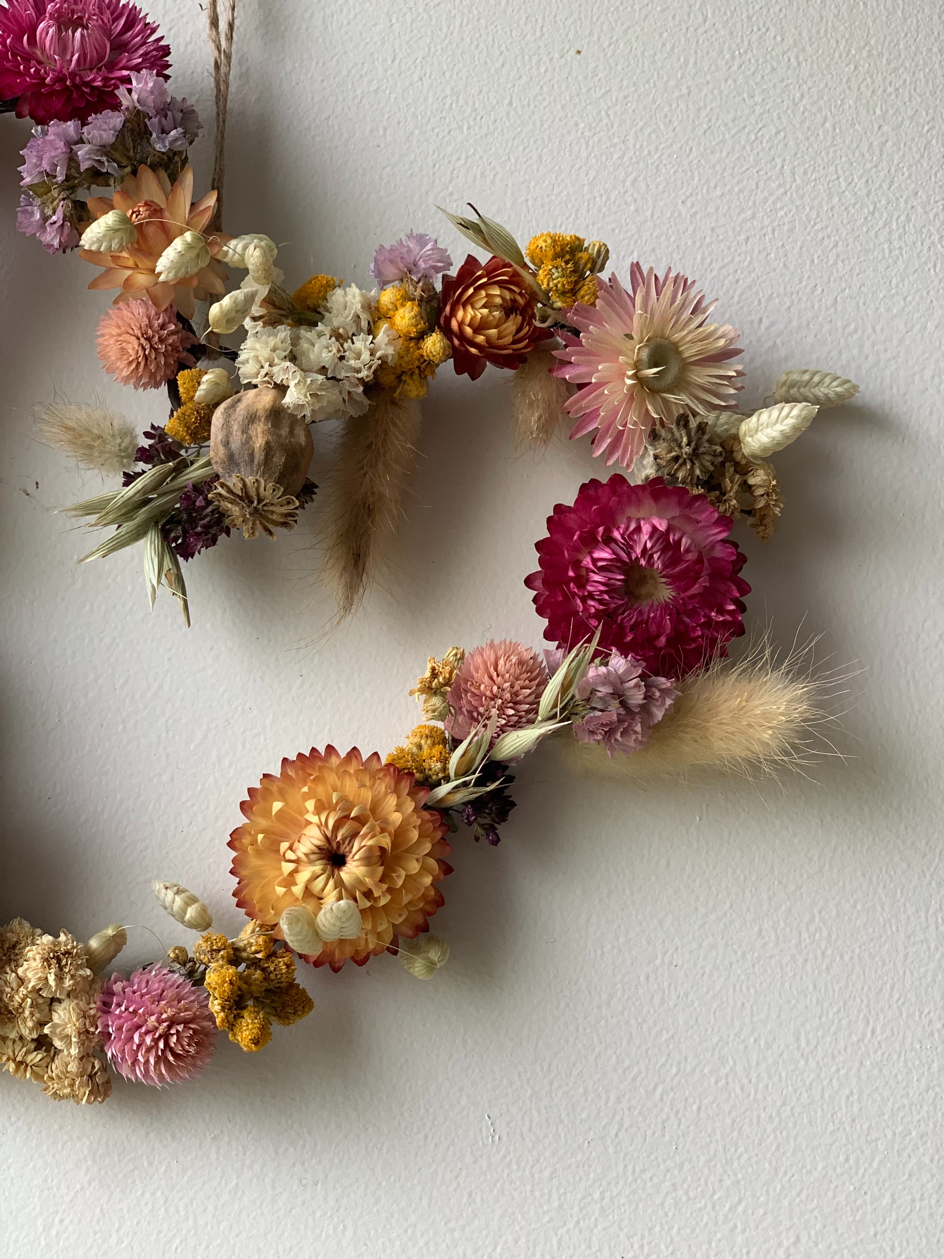 Couronne coeur en fleurs séchées - 500g