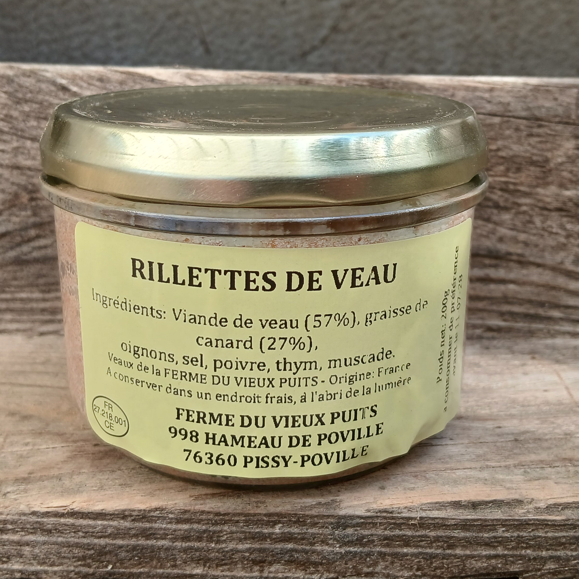 Rillettes de Veau Nature - 200g