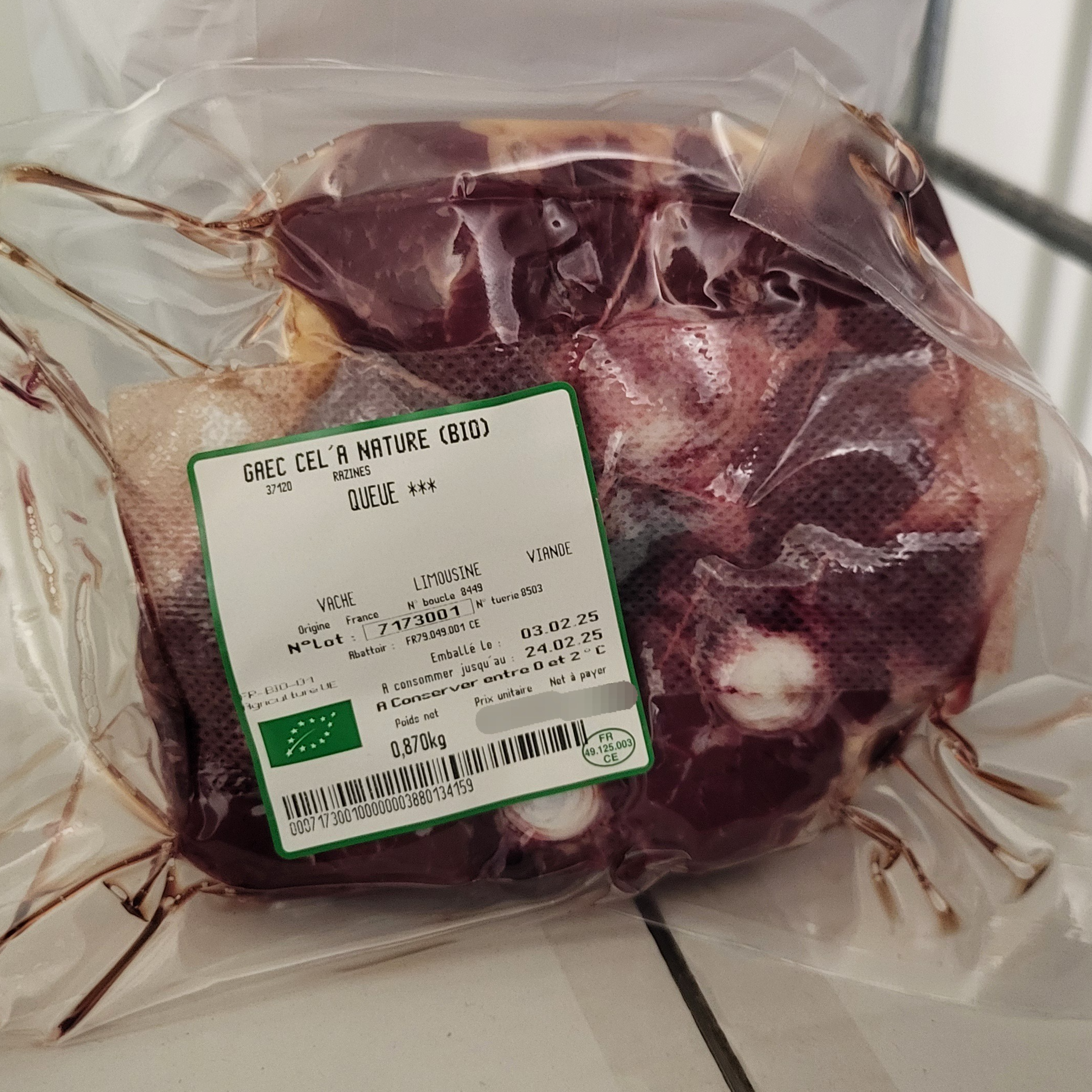 Queue de bœuf - 750g