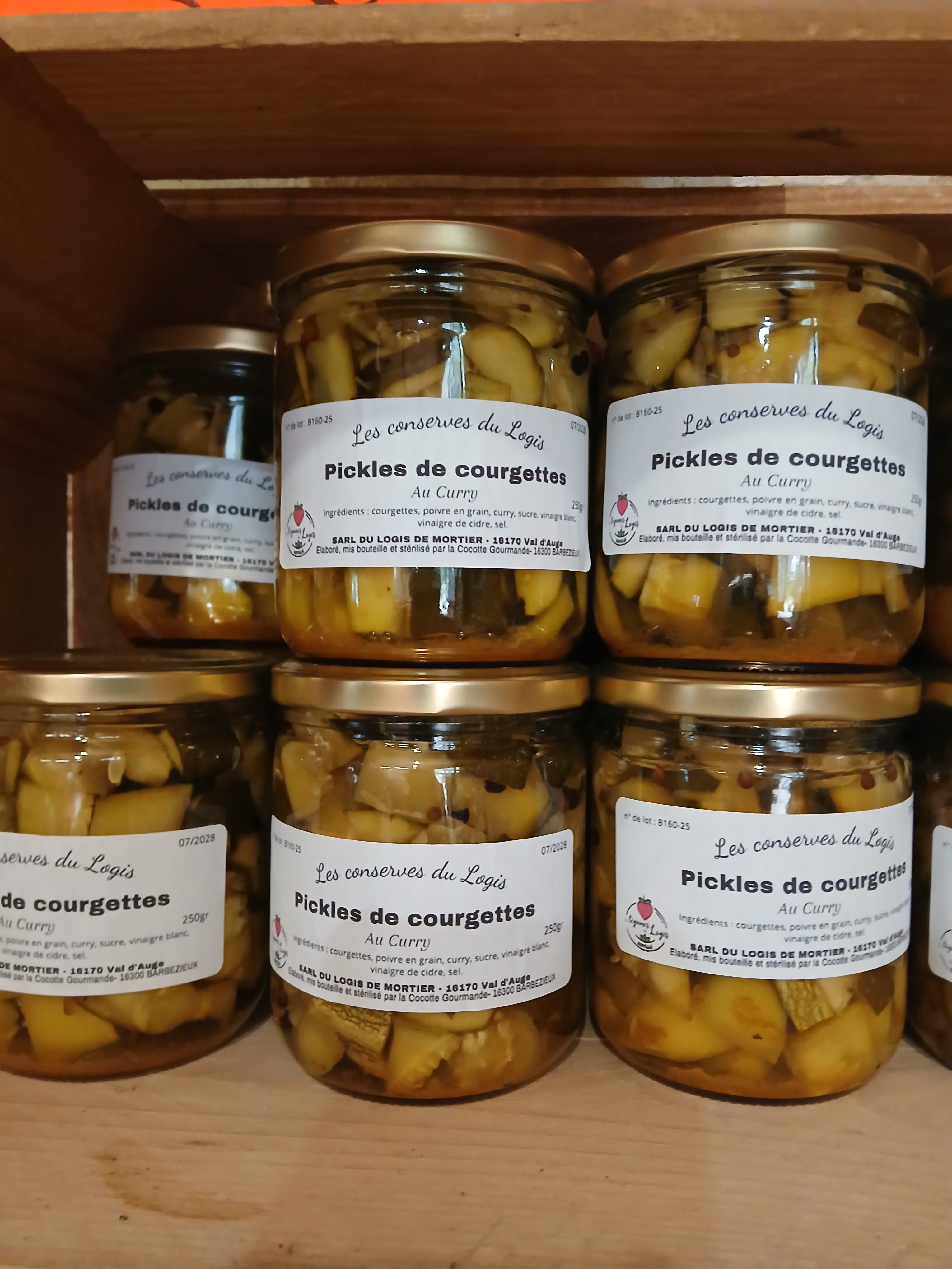 pickles de courgettes - curry