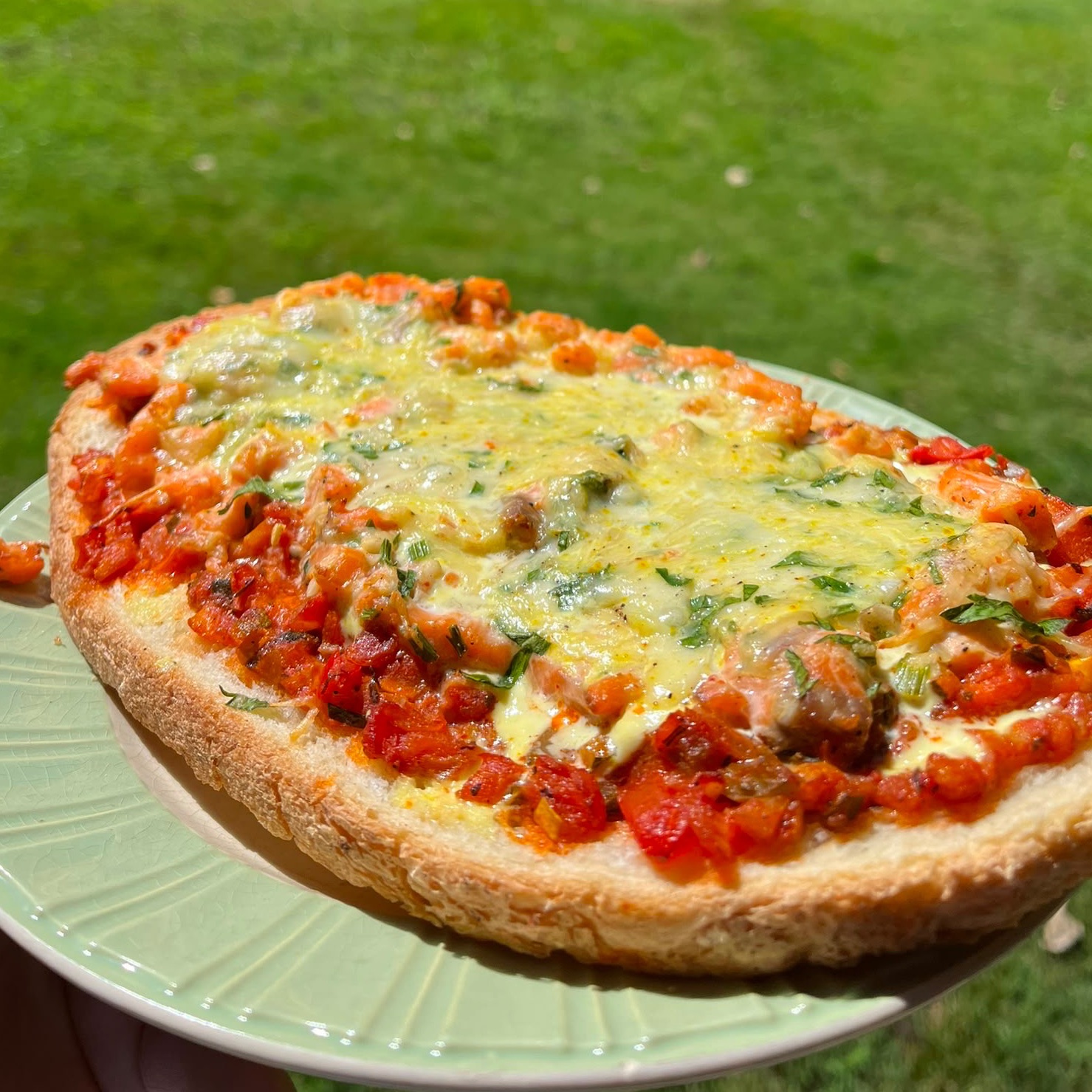 1 entrée : Brucheta à la provençale et truite
