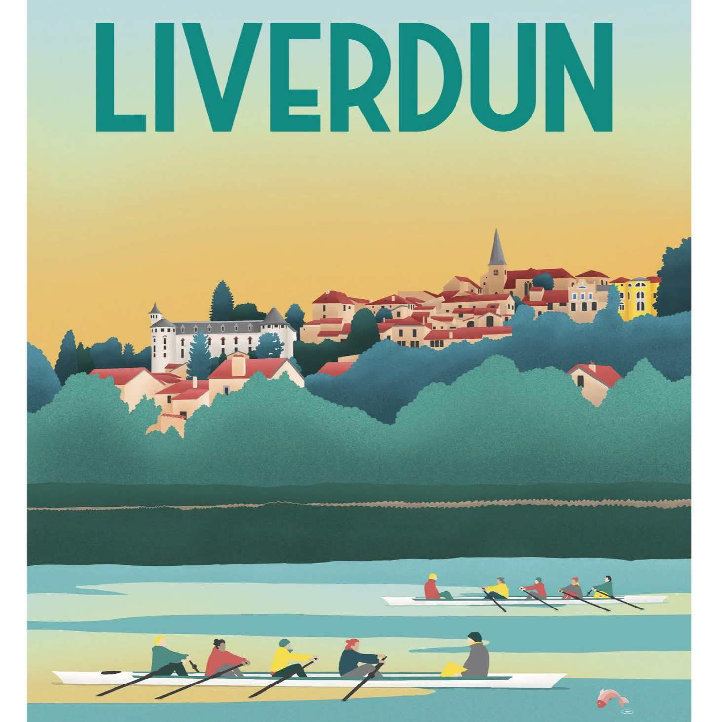 AFFICHE LIVERDUN "VILLE MEDIEVALE"