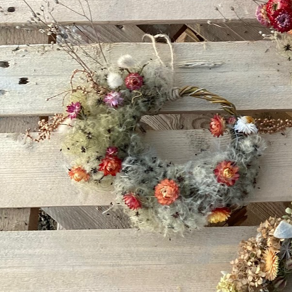 Petite Couronne  de fleurs séchées 7