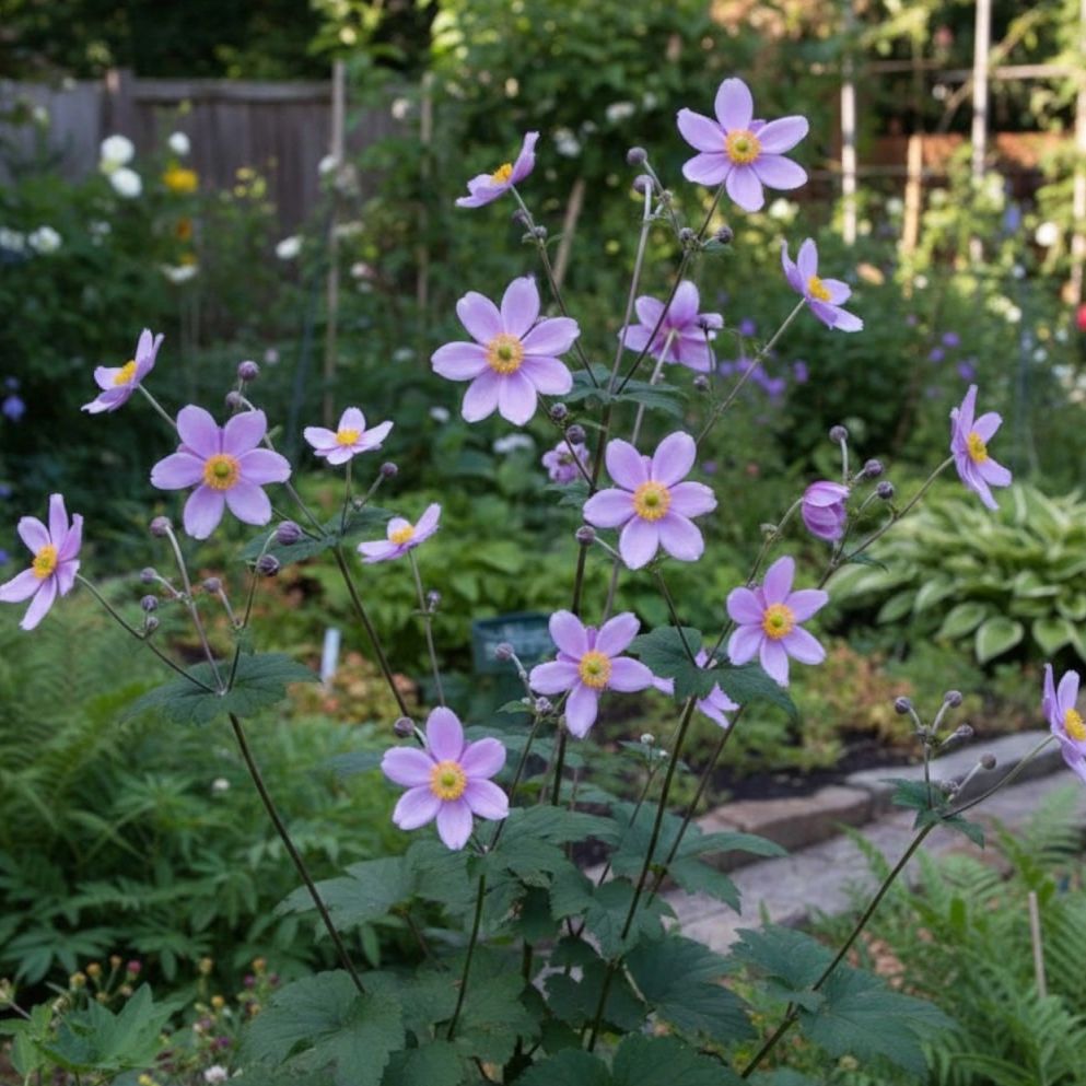 Anémone du Japon hybride (Anemone hybrida) 'Serenade' - 1l