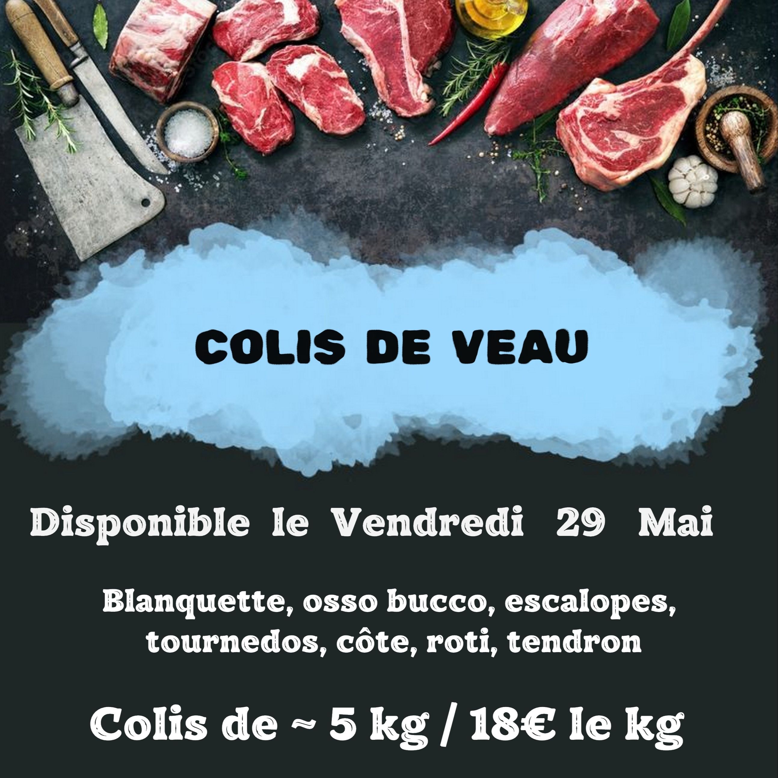 Colis de veau rosé - 5kg