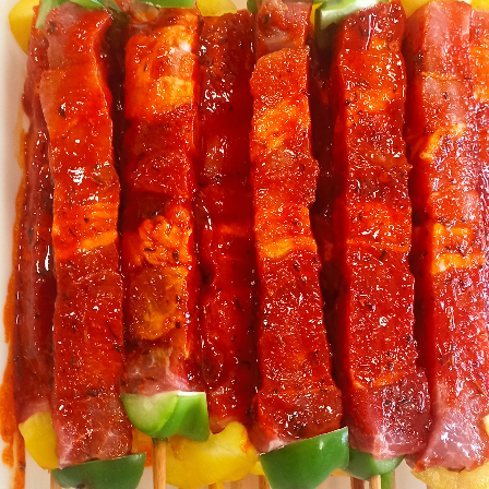 brochette de porc marinade texane