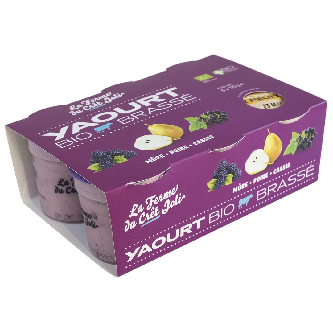 YAOURT x6 mure/poire/cassis - 125g
