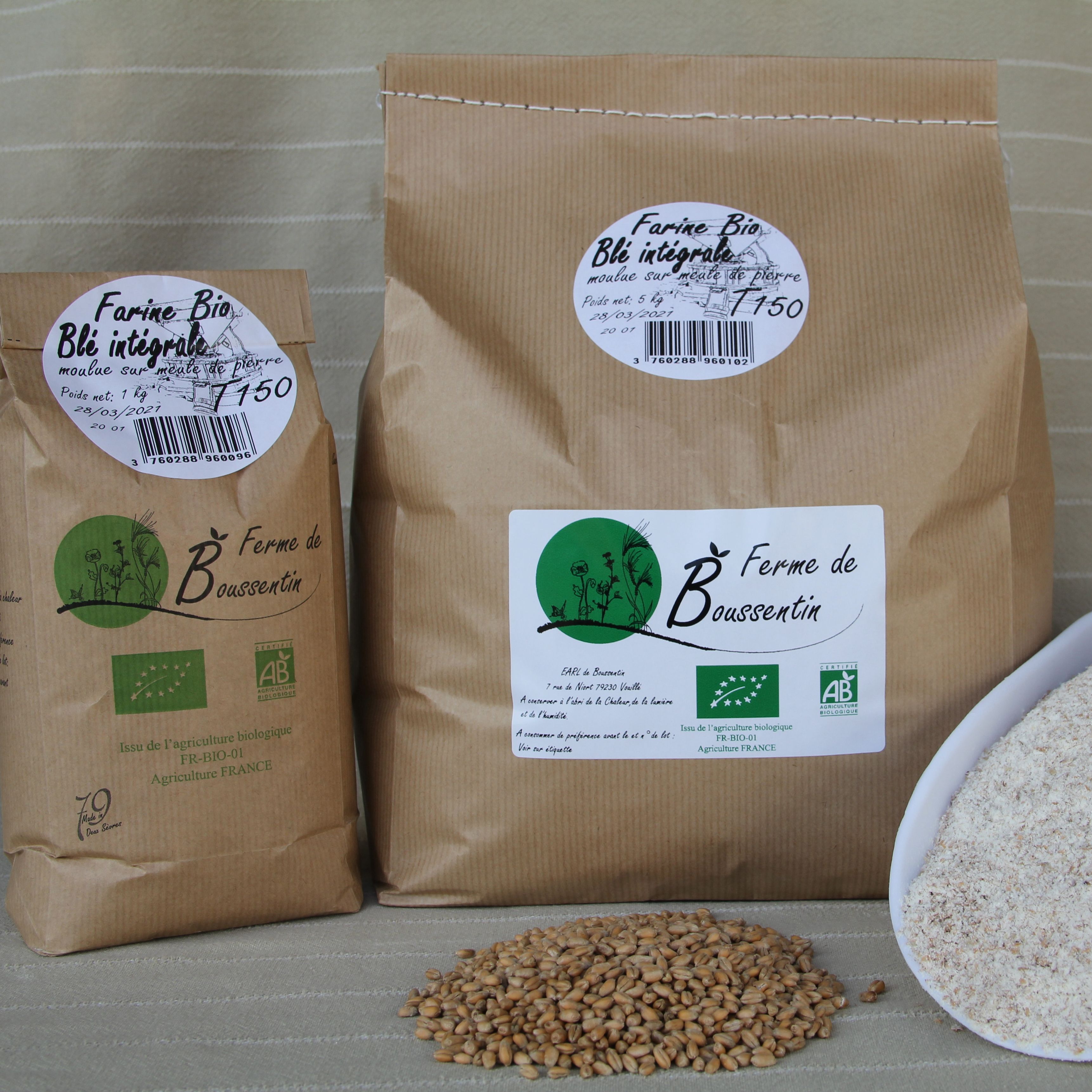 Farine de blé bio T150