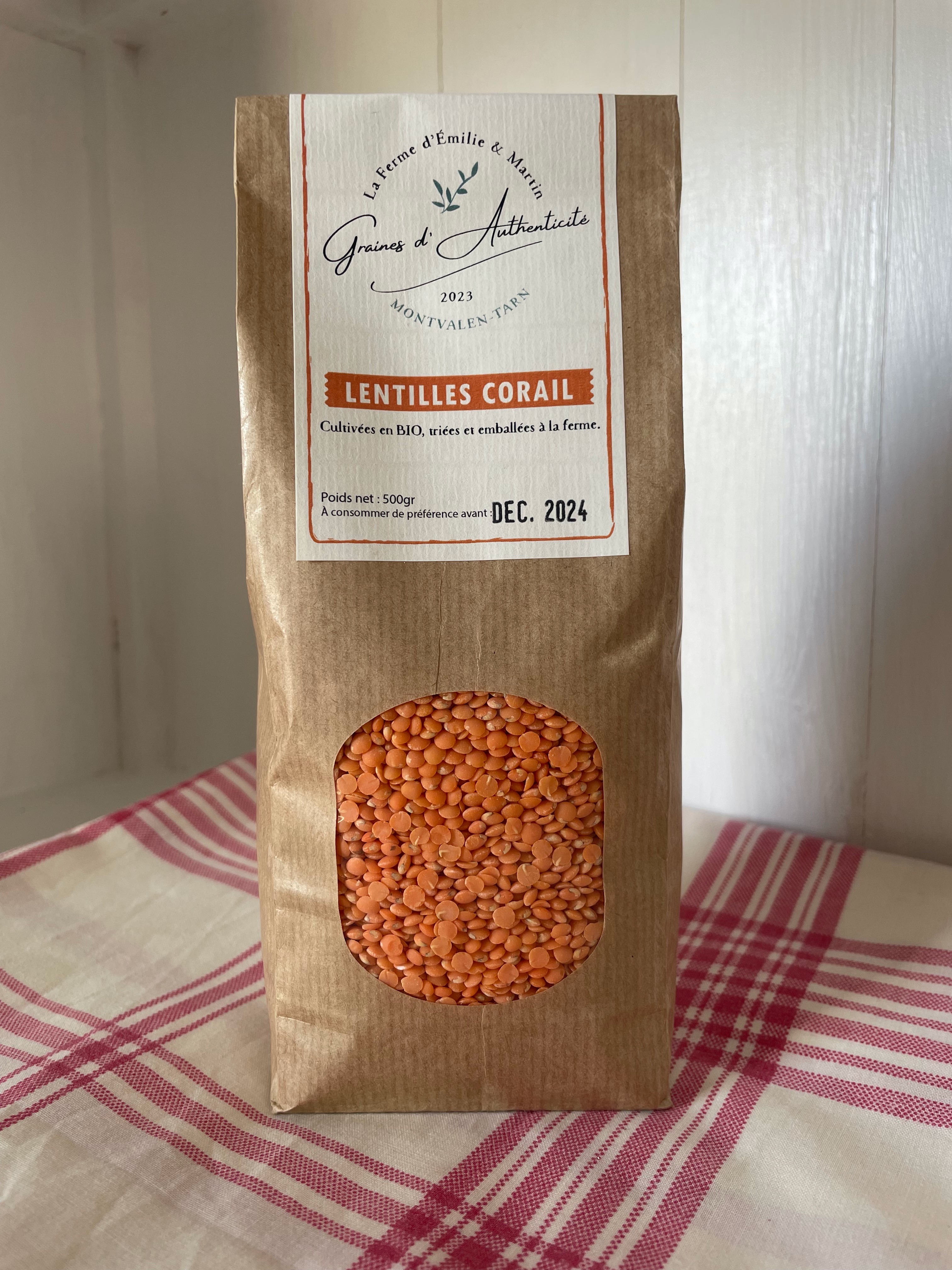 Lentille corail - sachet de 1kg