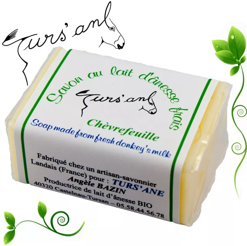 SAVON AU LAIT FRAIS D'ANESSE BIO CHEVREFEUILLE - 100g