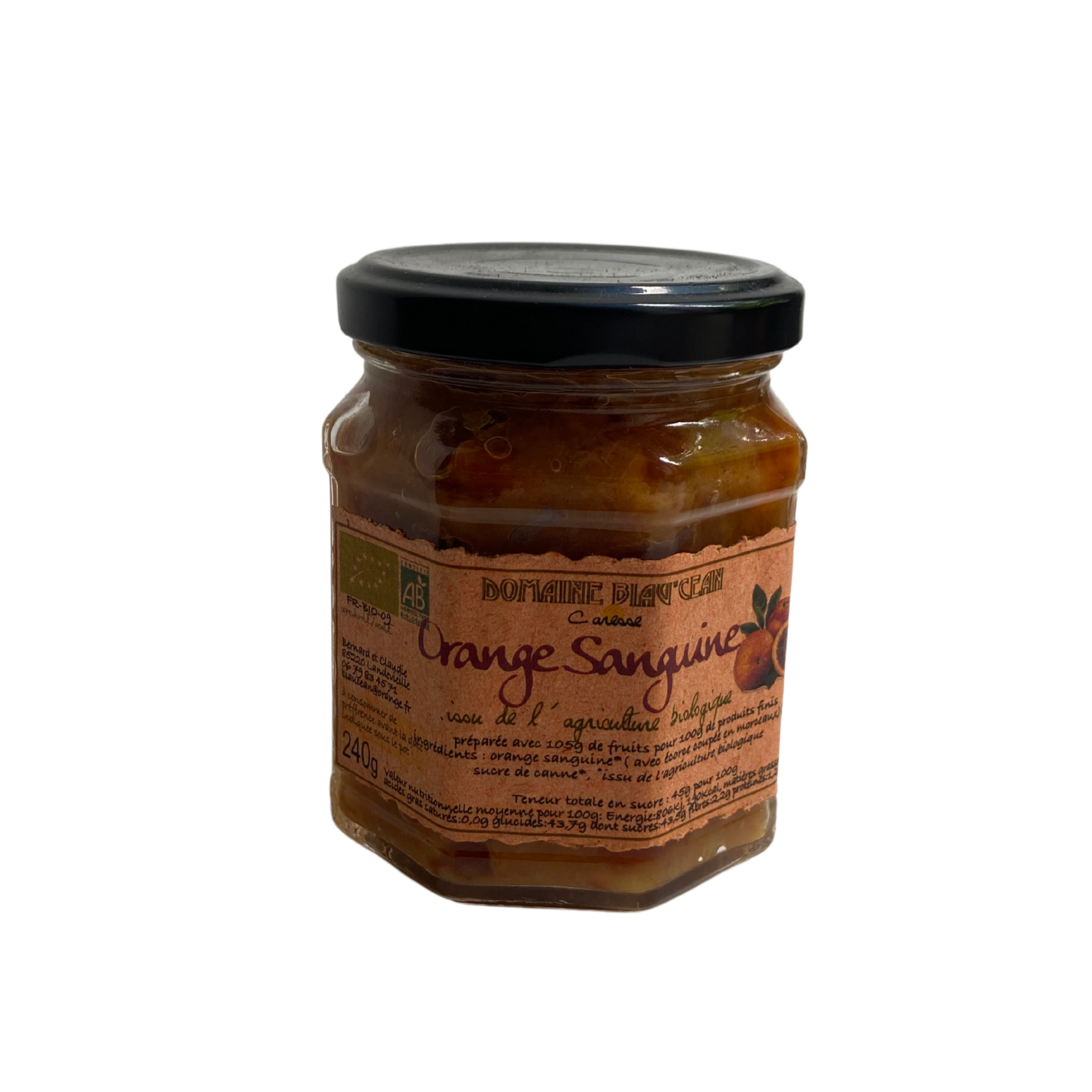 Confiture d'orange sanguine - 240g