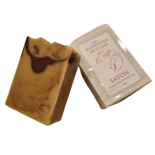 Savon lait de chèvre - argile rouge - 100g