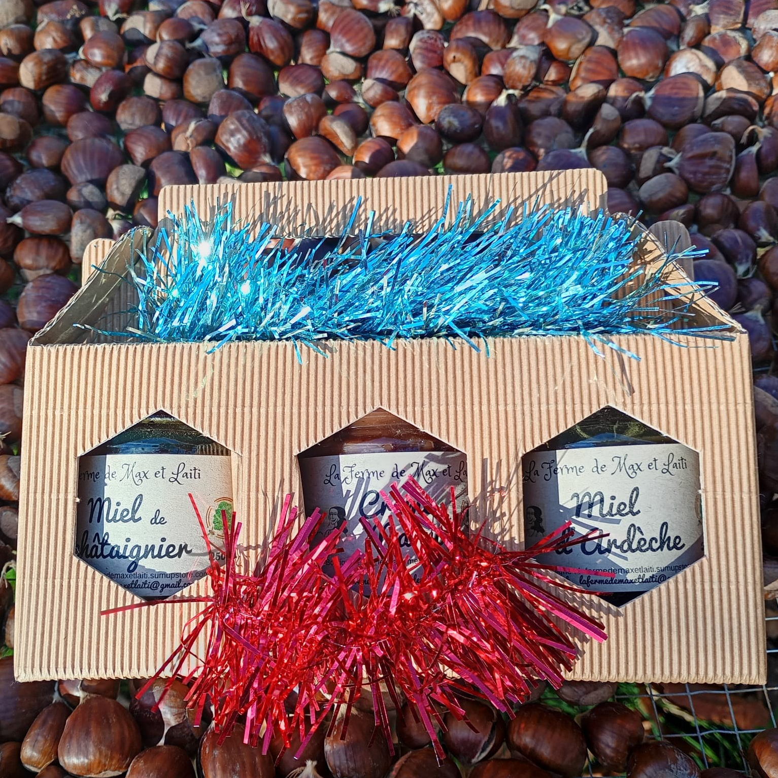 Coffret Crème de marrons et miels (240gx3)