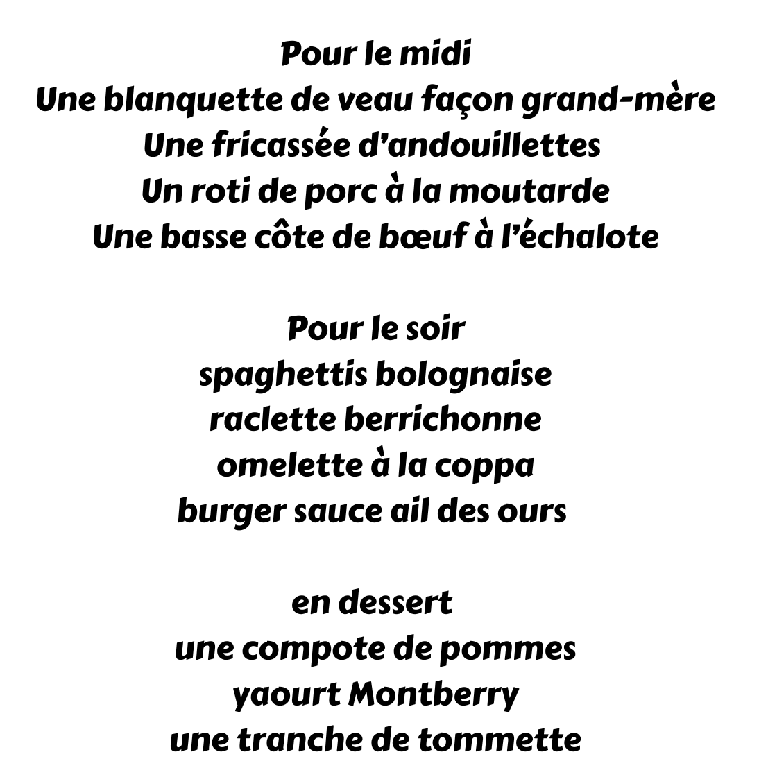 des idées à cuisiner