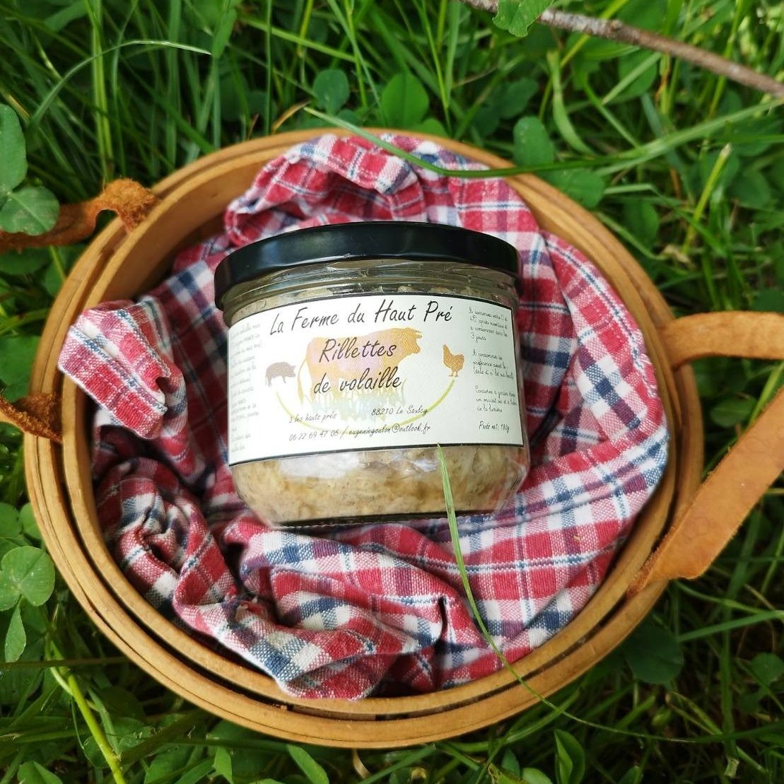 Rillettes de volaille - 180 g - Ferme du Haut Pré