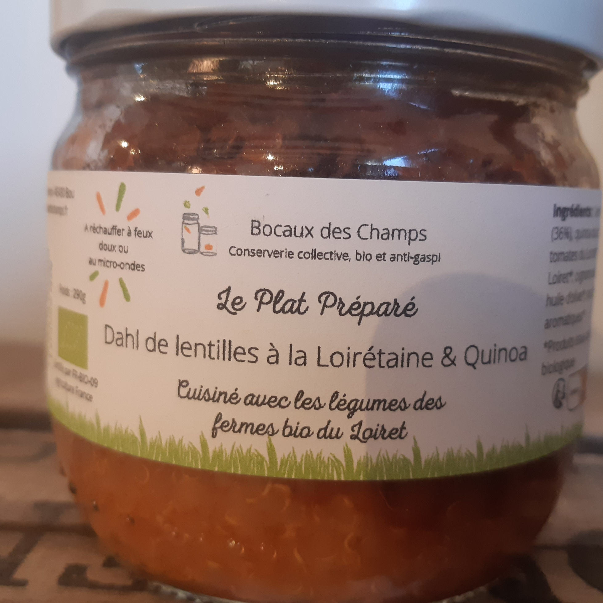 DAHL DE LENTILLES À LA LOIRÉTAINE