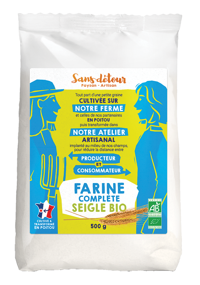 Farine complète de seigle - 500g