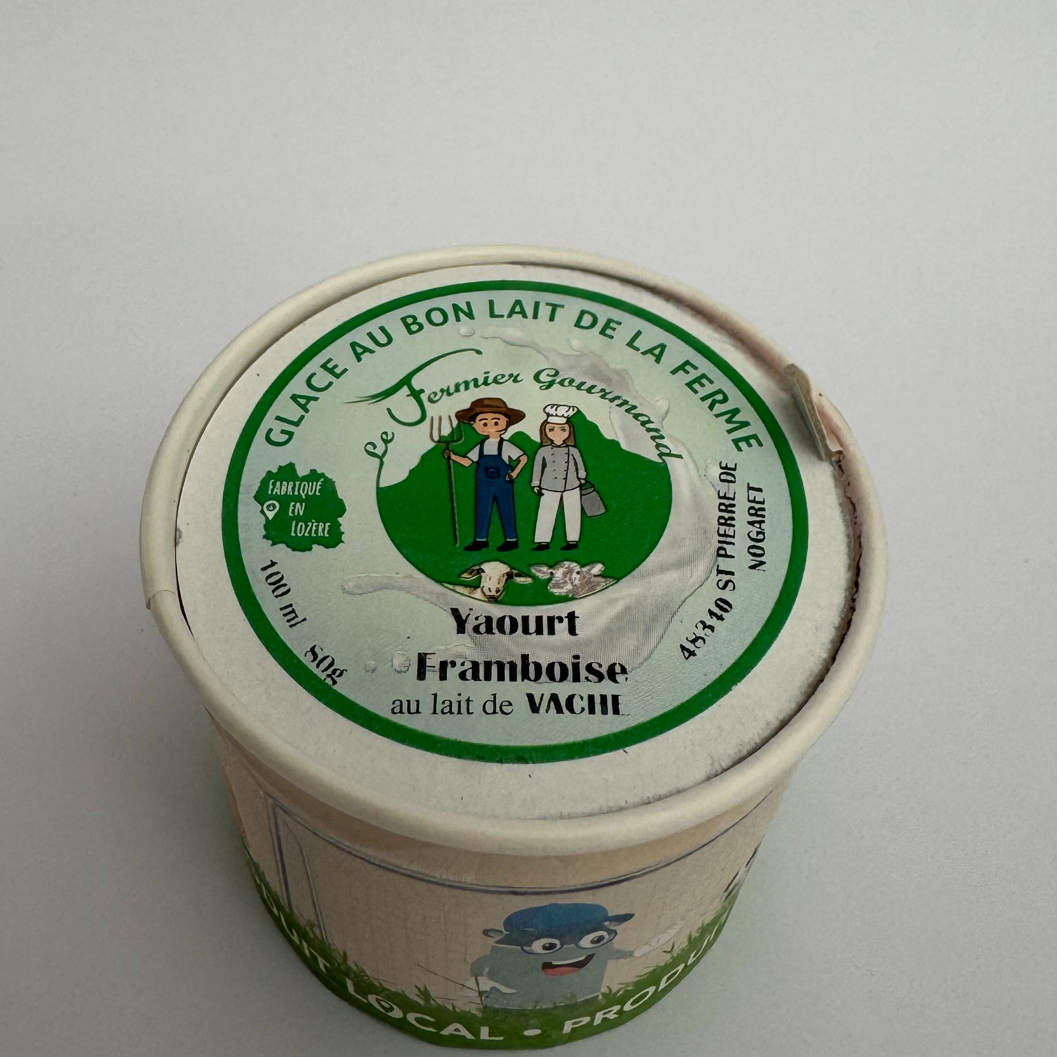 Glace yaourt Vache Framboise