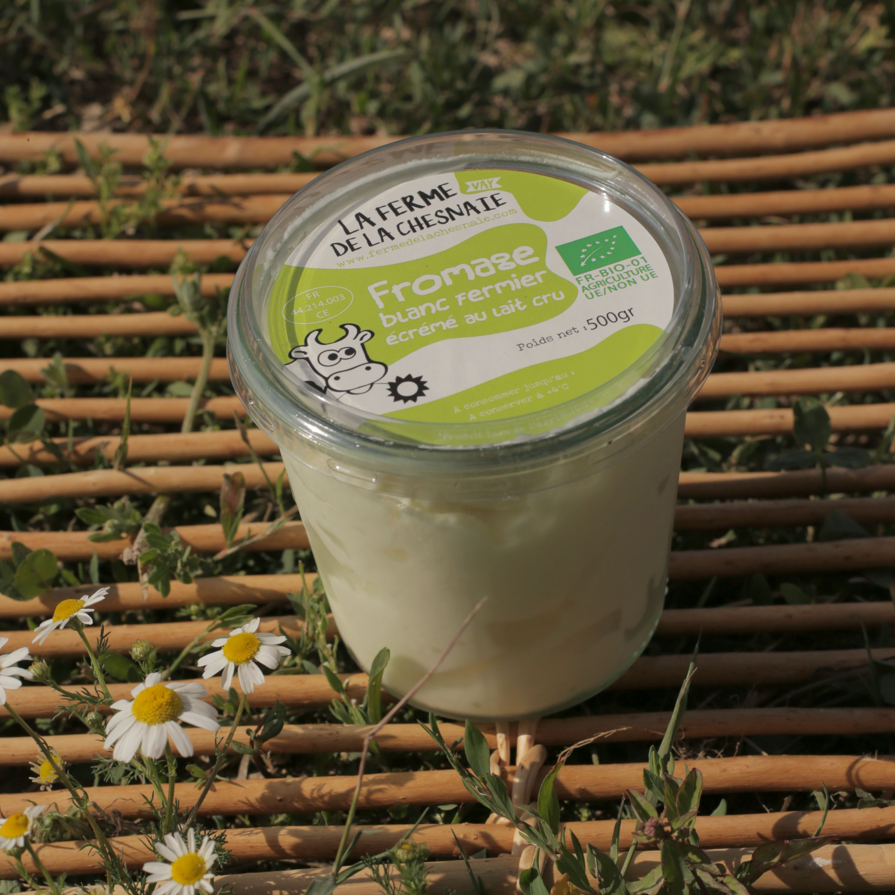 fromage blanc fermier écrémé au lait cru (0%) (+0,80€ consigne) - 500g