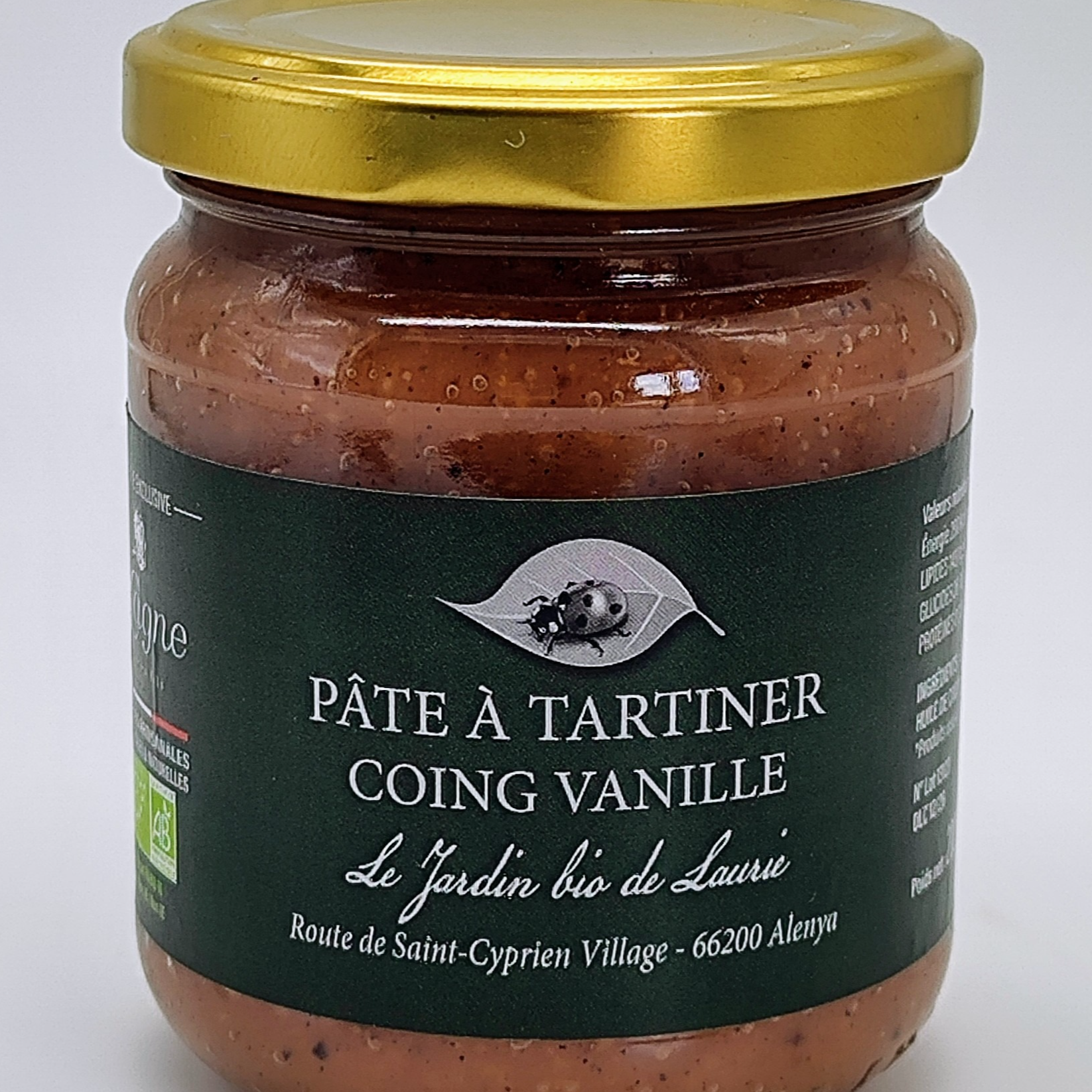 Pâte à tartiner coing vanille bio
